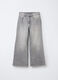 Pantaloni in denim di misto cotone Wide Leg ragazza_0