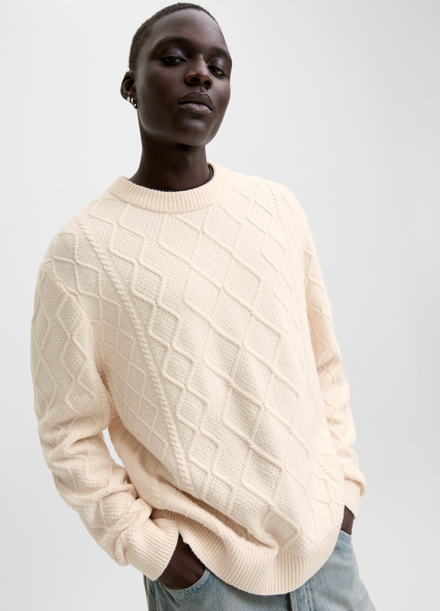 Maglione a rombi uomo_3