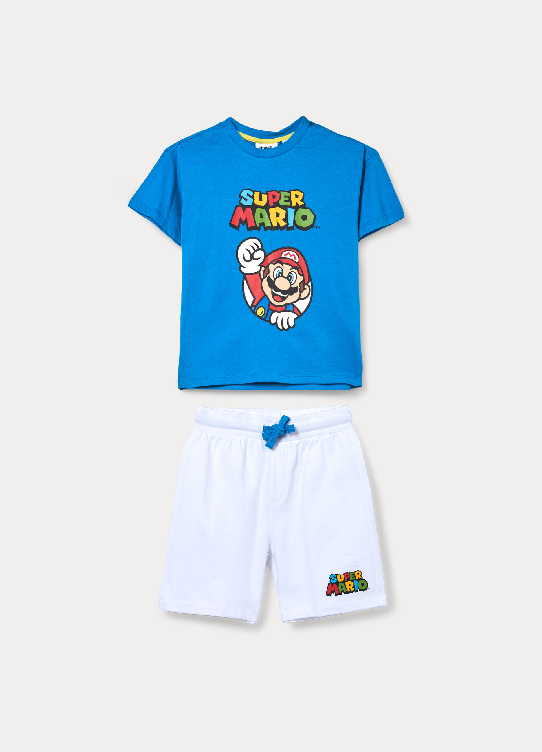Jogging set Super Mario in jersey di puro cotone bambino_0