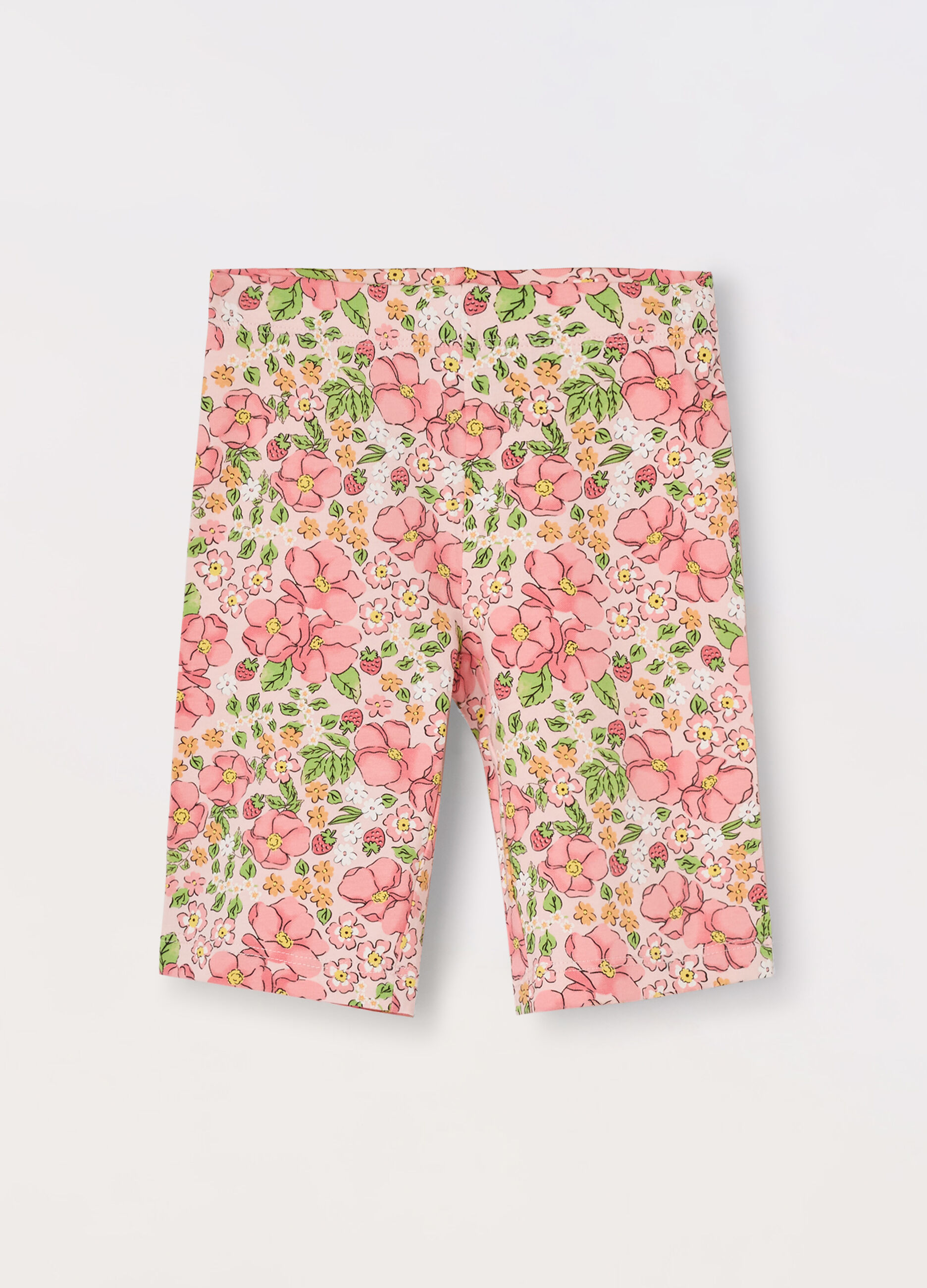 Leggings corti in jersey di cotone stretch bambina_0