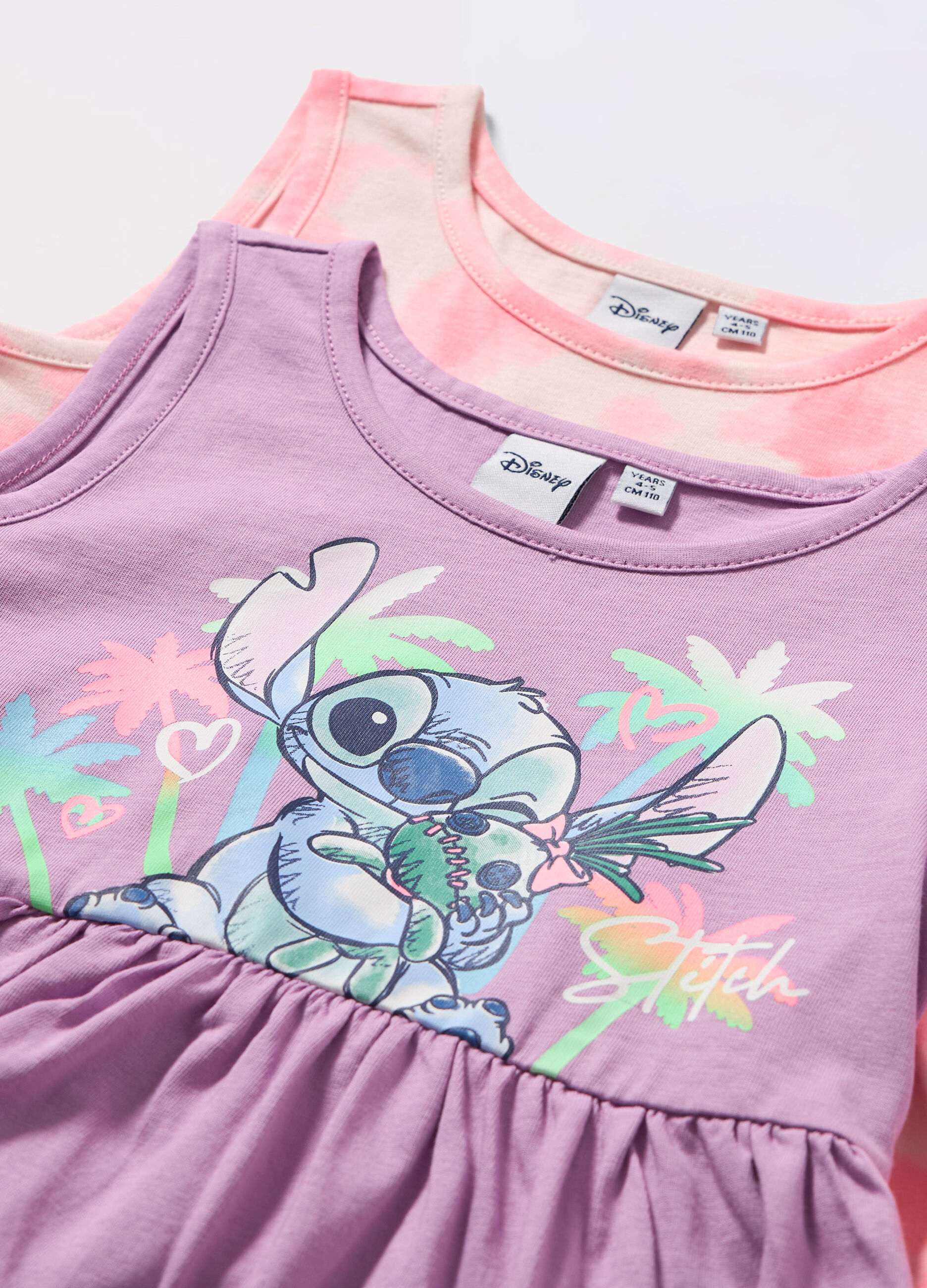 Pack 2 vestiti in jersey di puro cotone bambina_1