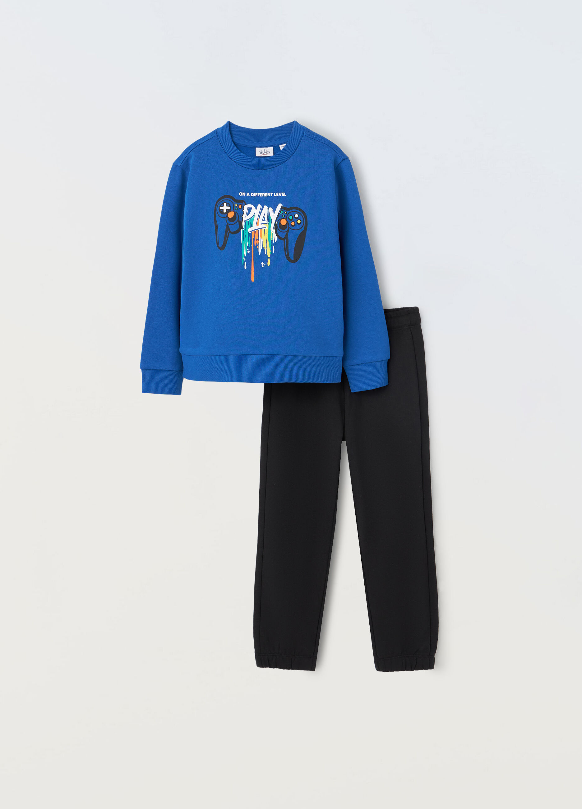Jogging set in felpa di puro cotone bambino_0