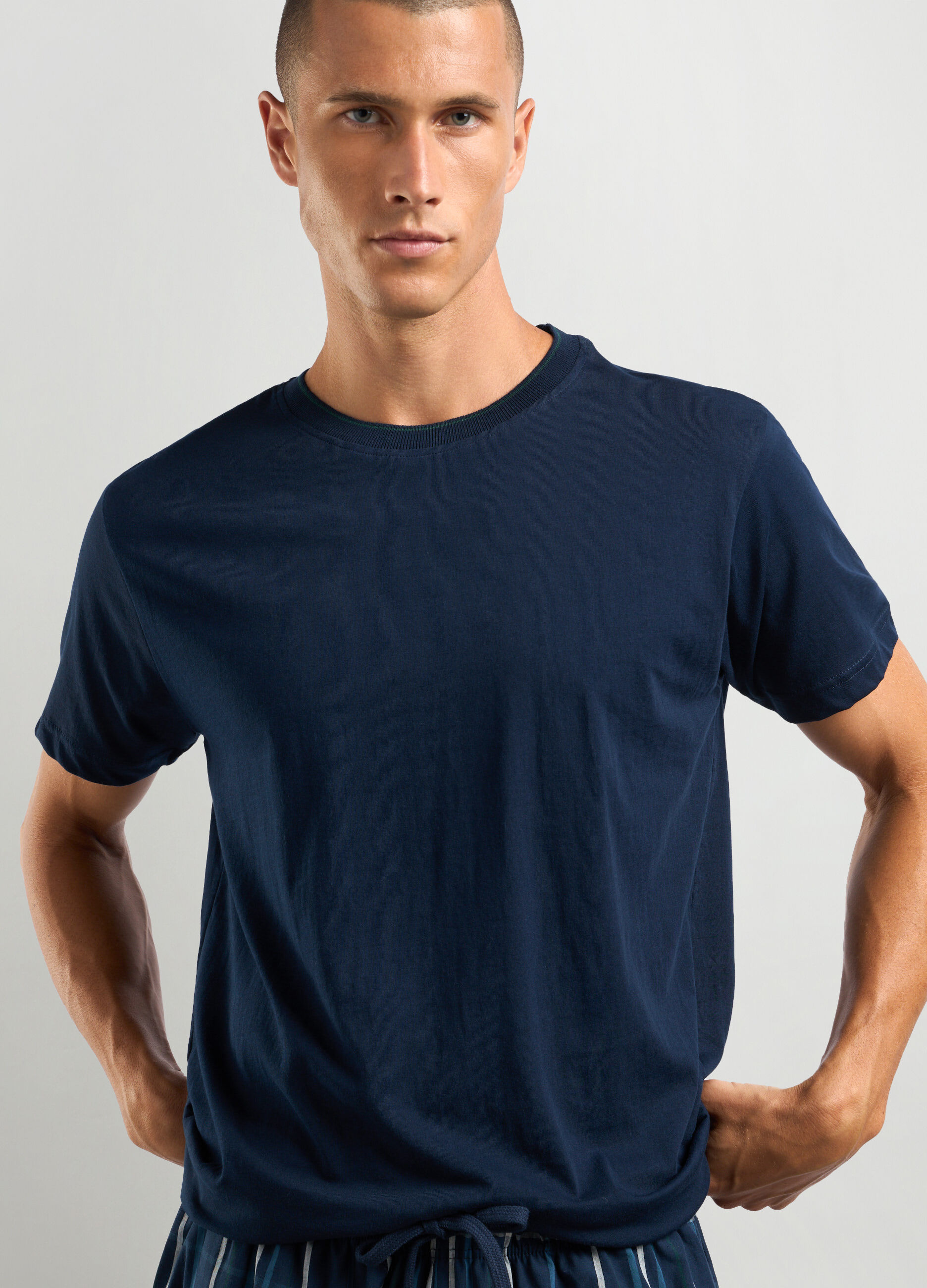 Set pigiama corto in puro cotone uomo_2