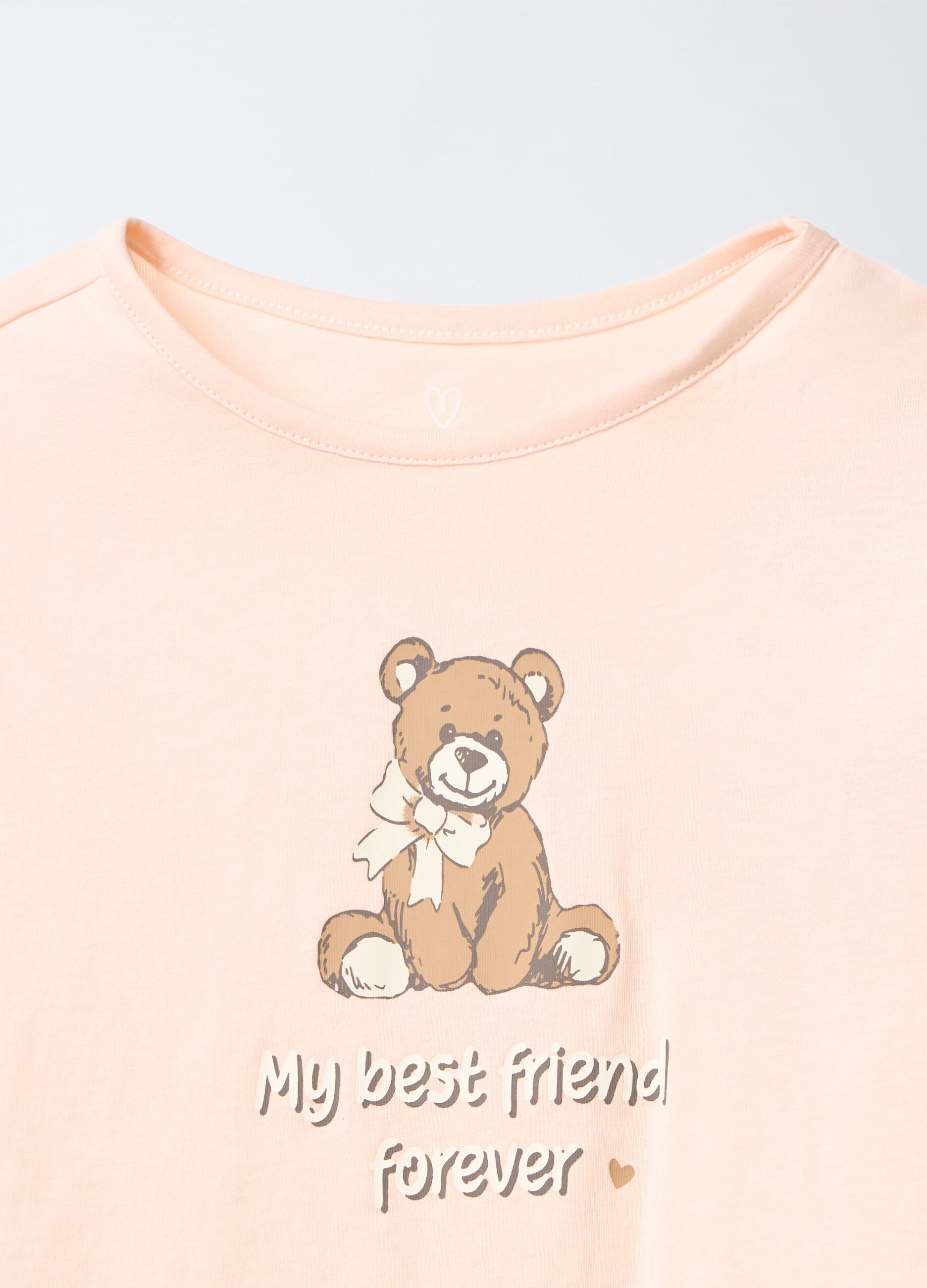 Set pigiama lungo in jersey di puro cotone bambina_2