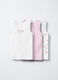 Pack 3 canotte in costina di puro cotone bambina_0