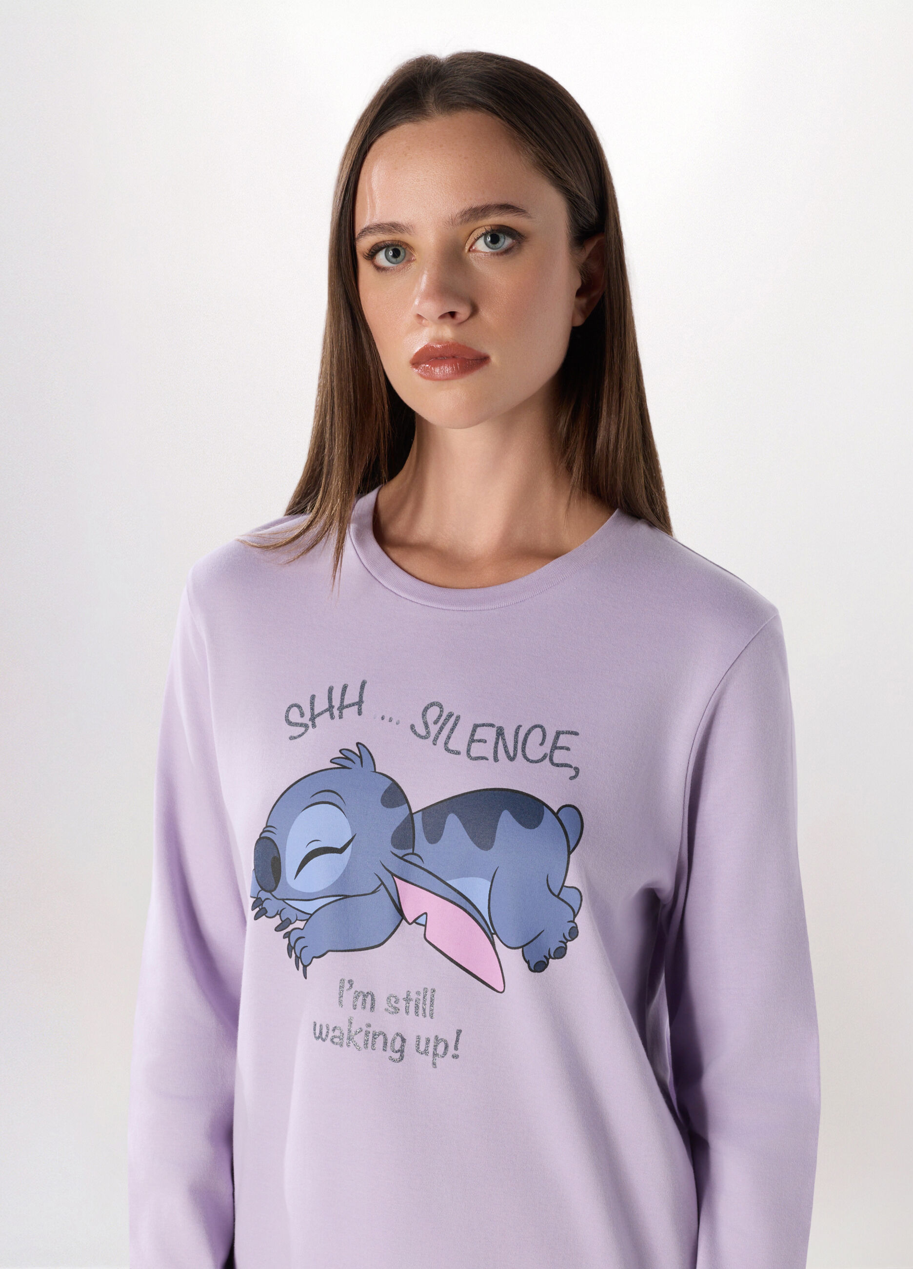 Set pigiama lungo in cotone donna_2