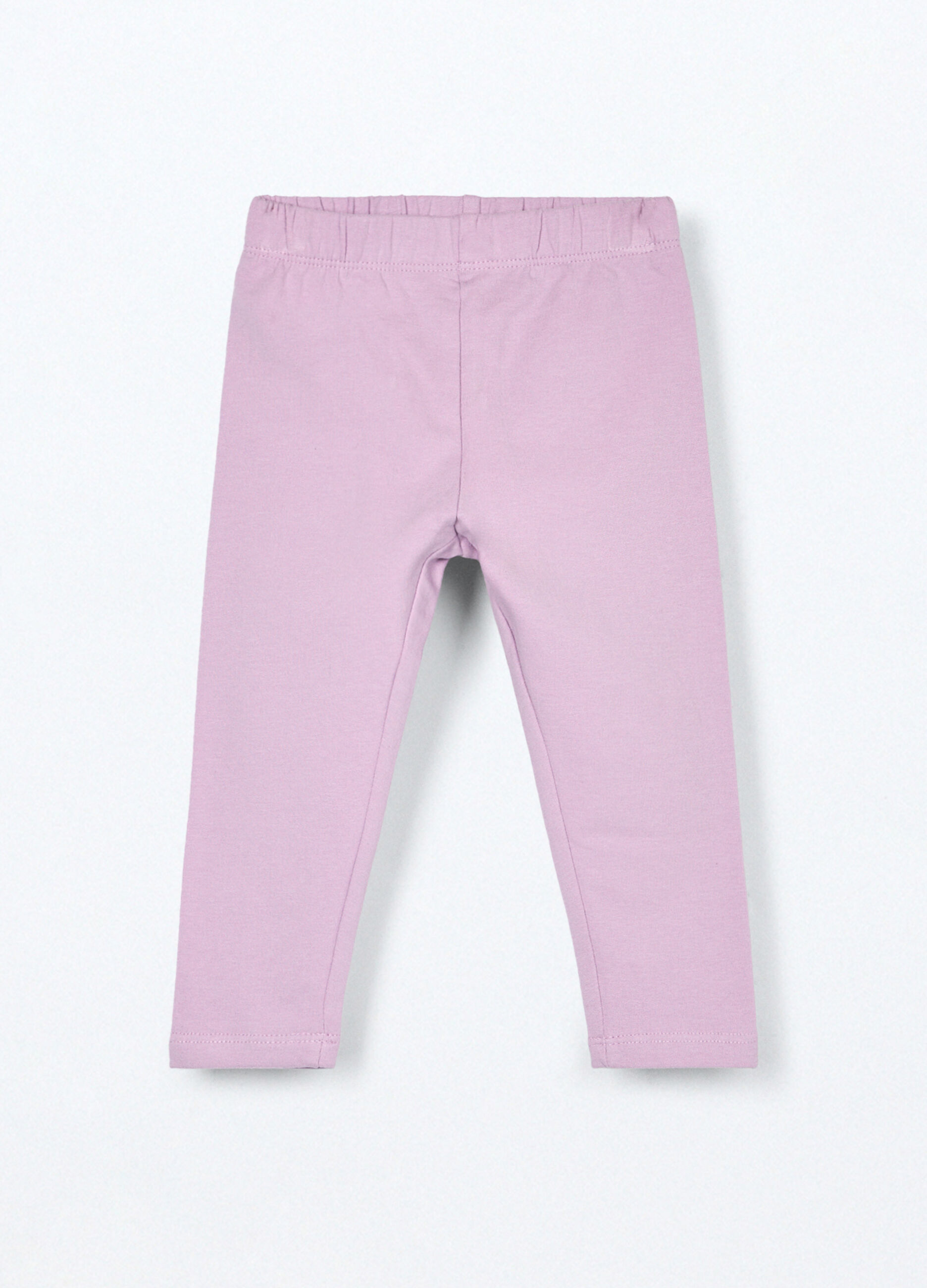 Leggings in cotone fleece stretch neonata_0