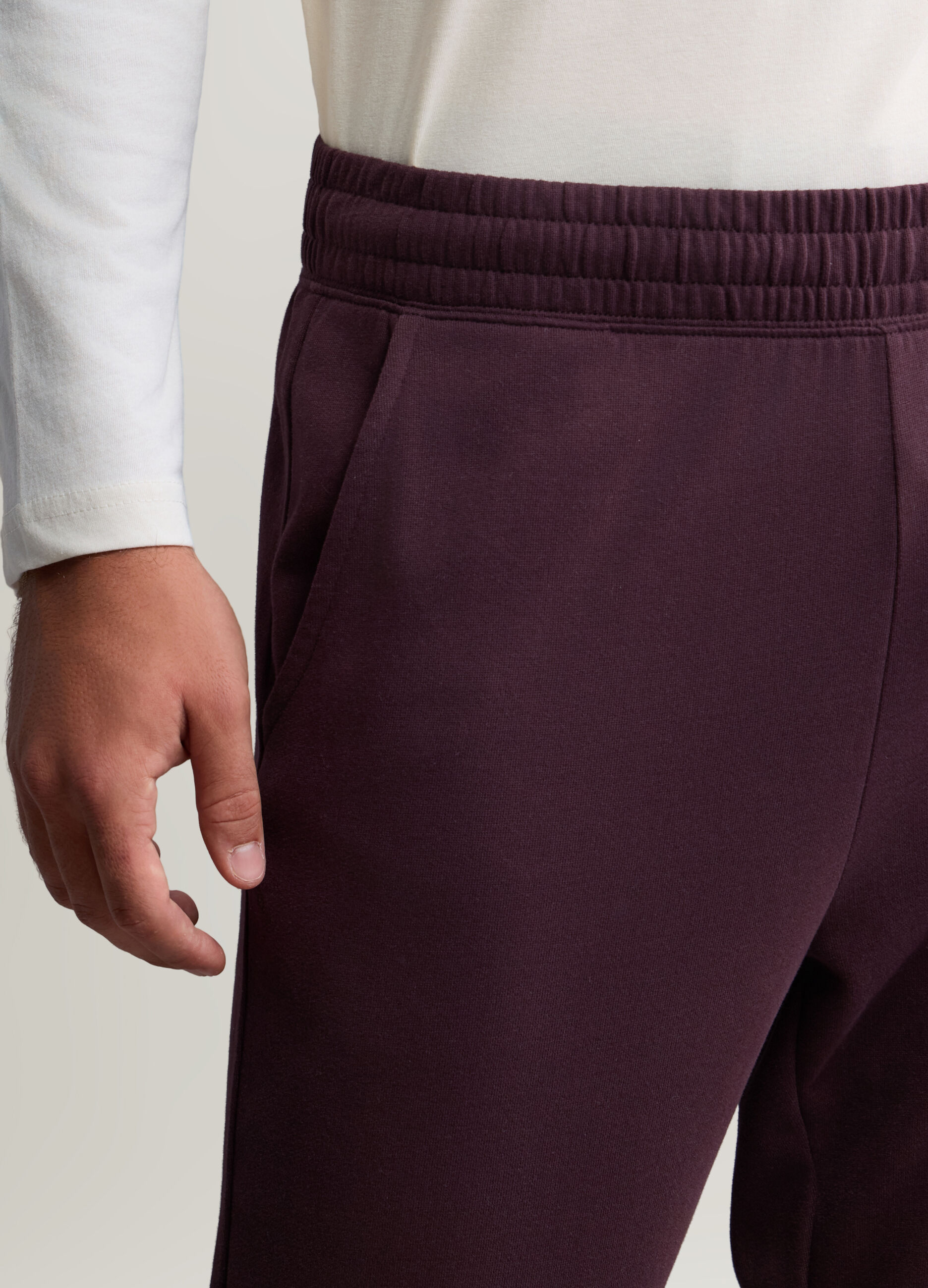 Jogger slim fit in felpa di cotone uomo