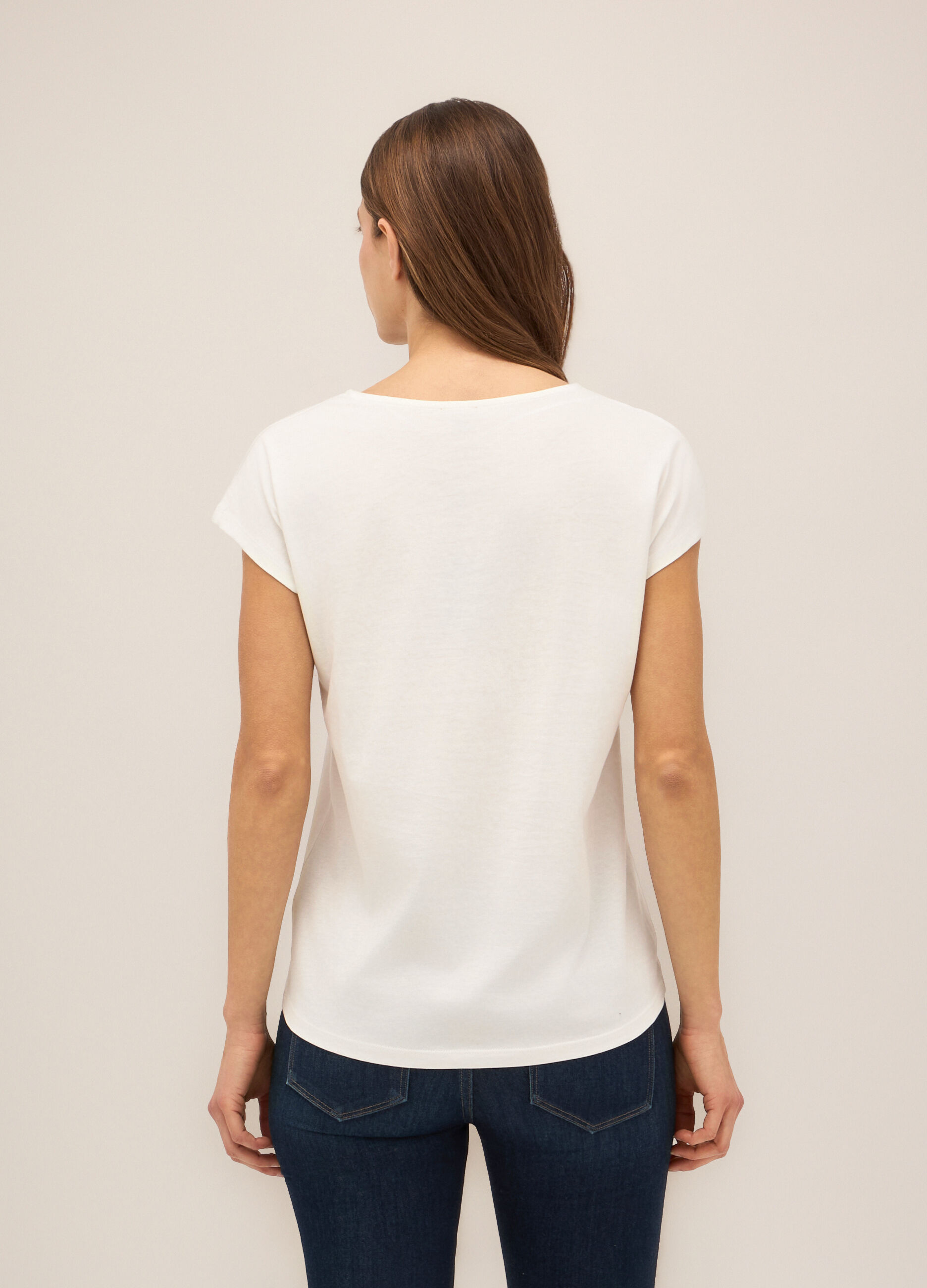 T-shirt in puro cotone donna_1