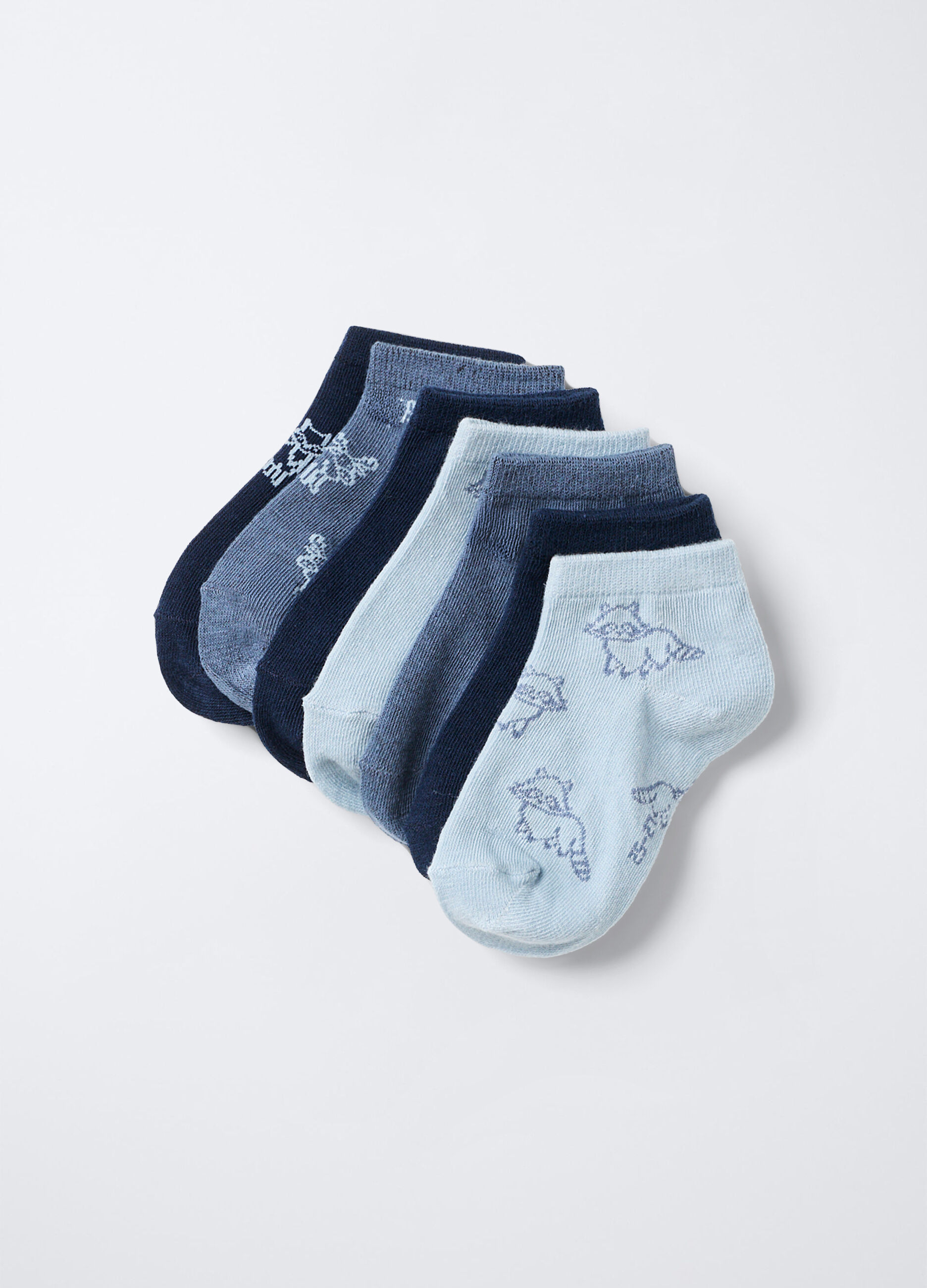 Pack 7 calze corte misto cotone stretch bambino_0