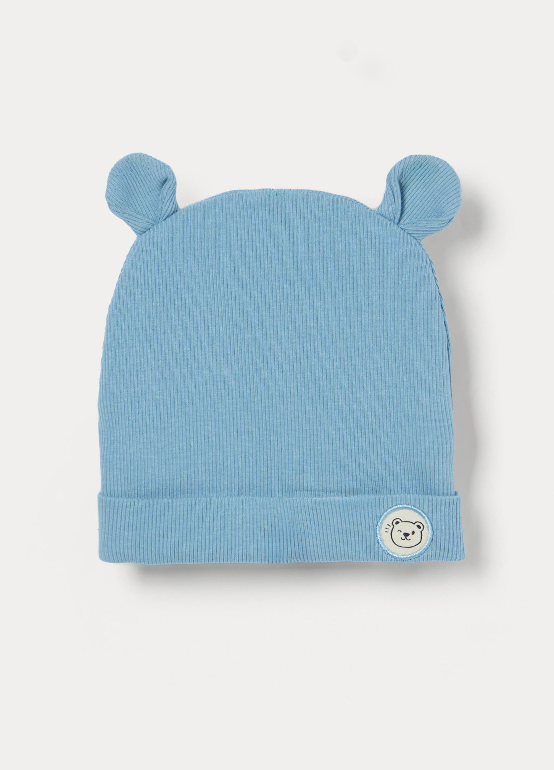 Berretto in french terry di viscosa stretch neonato_0