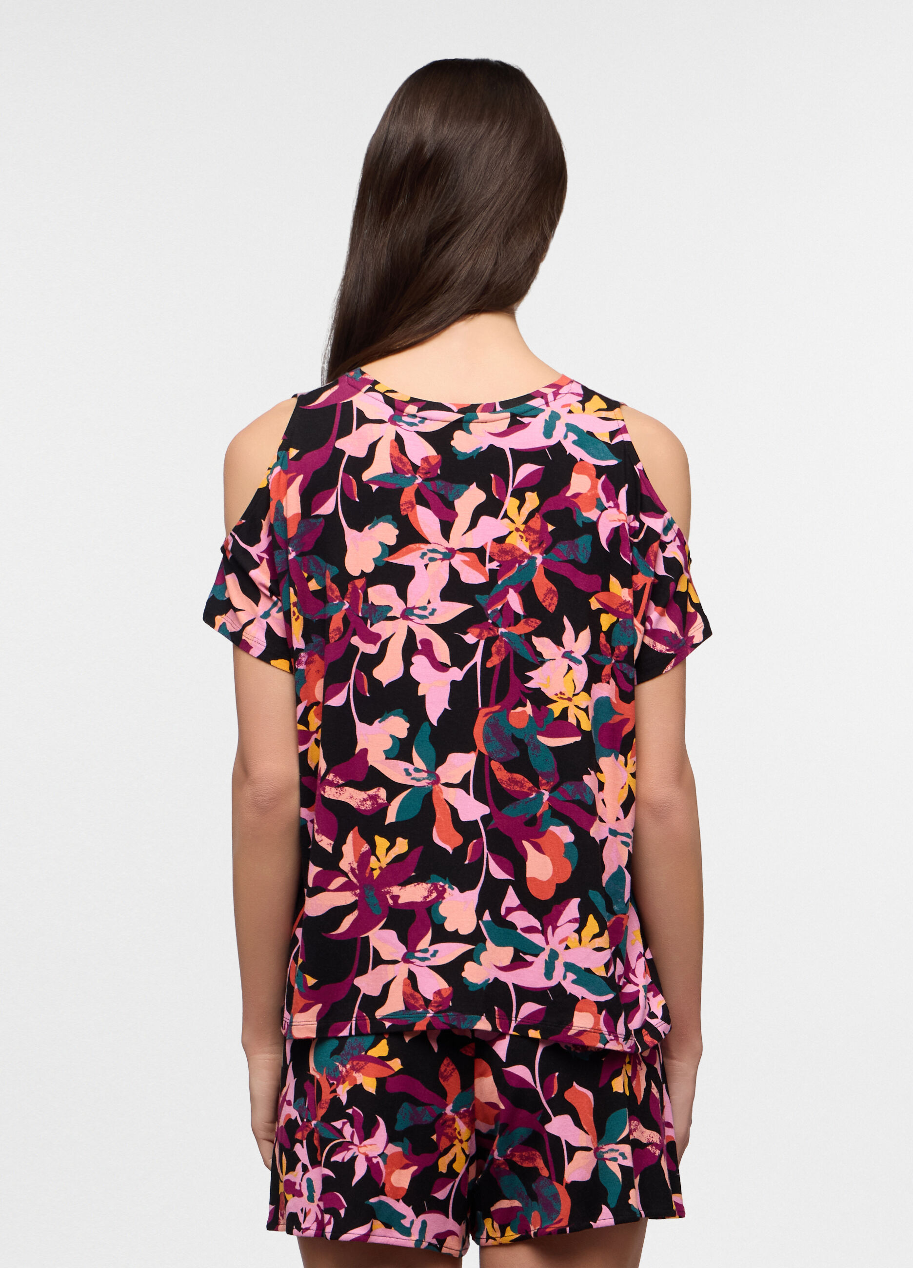 T-shirt girocollo stretch donna_1