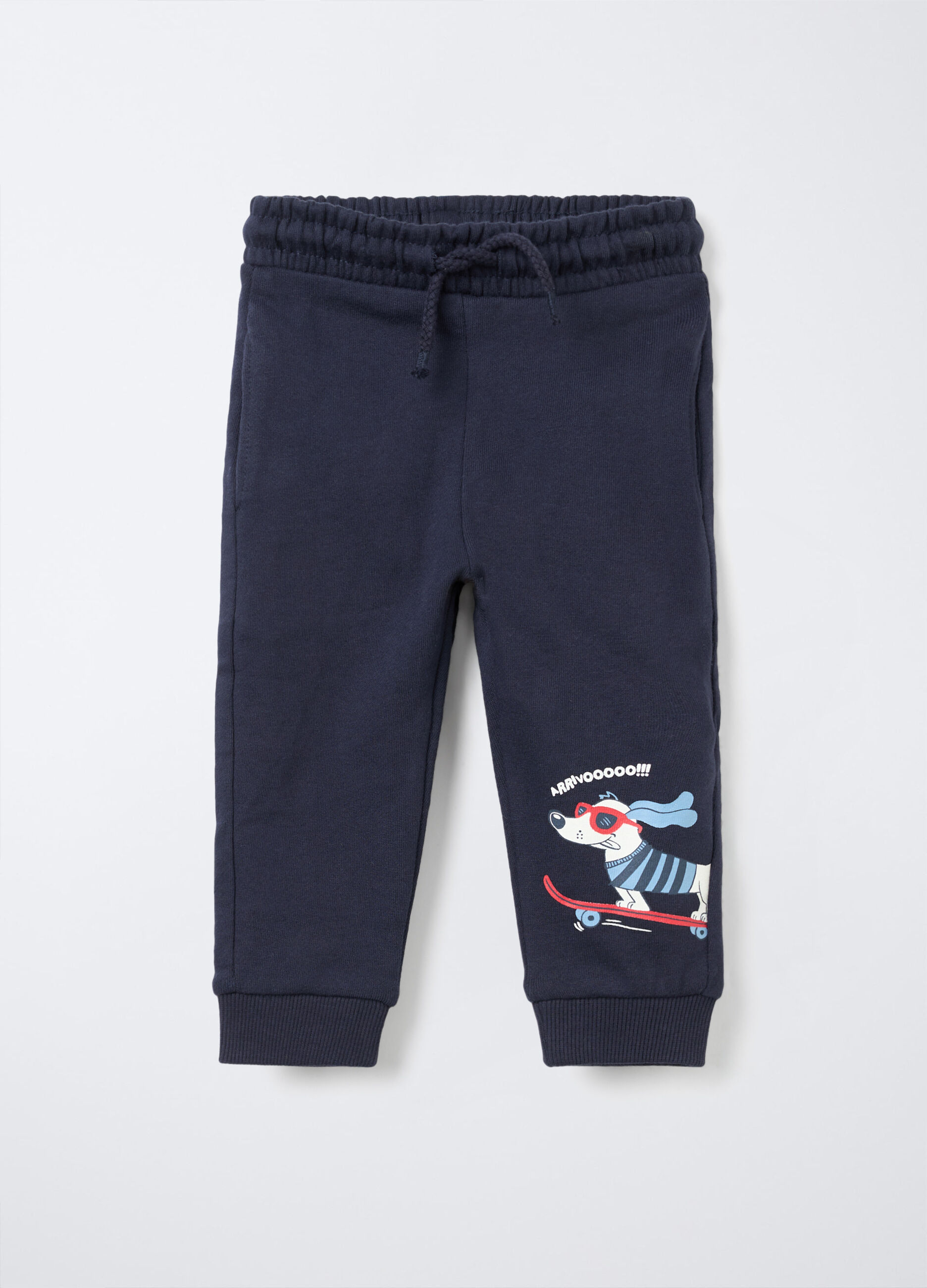 Jogger in puro cotone garzato Fir Regular bimbo_0