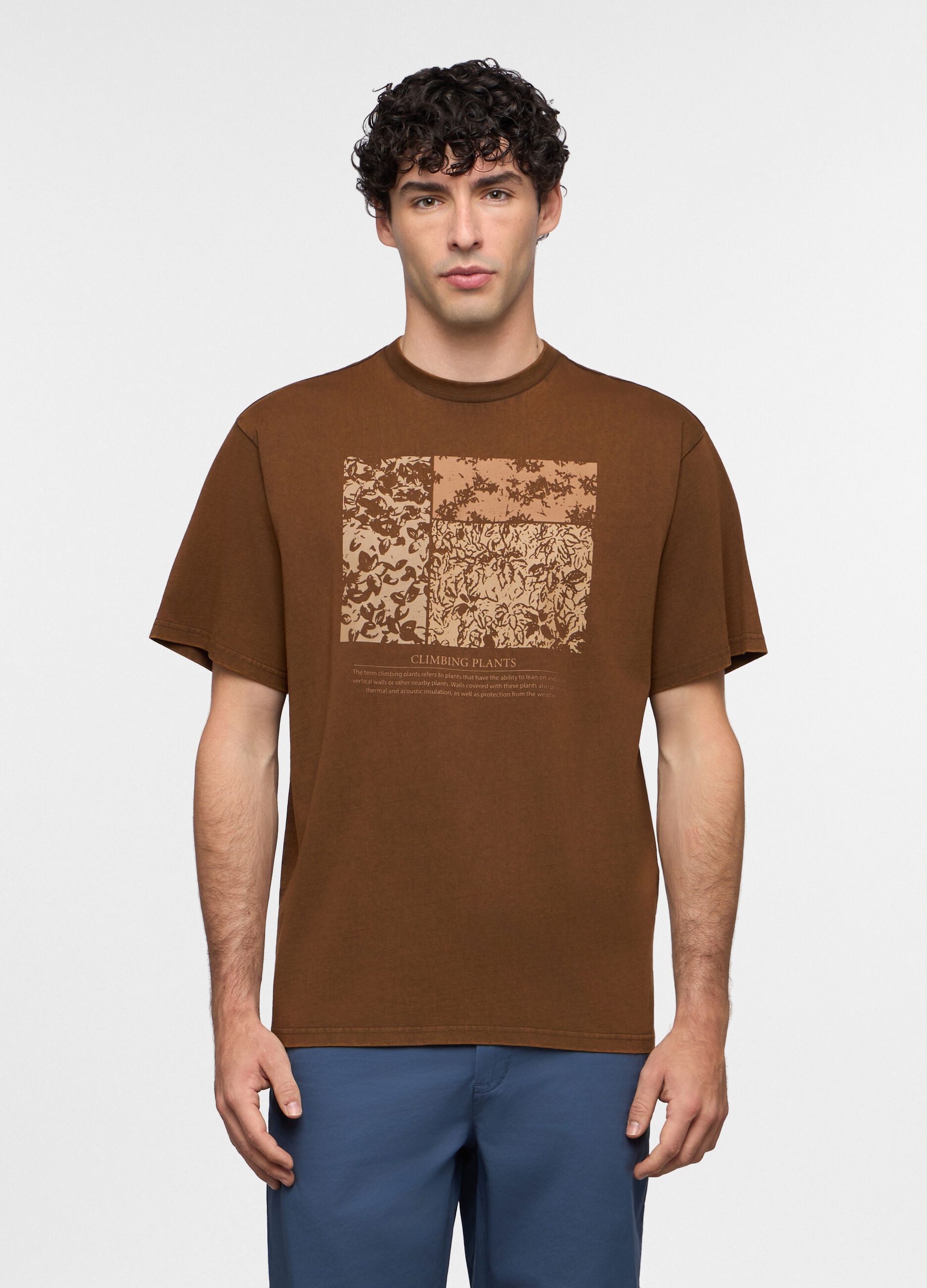 T-shirt girocollo stampa zagara uomo_0