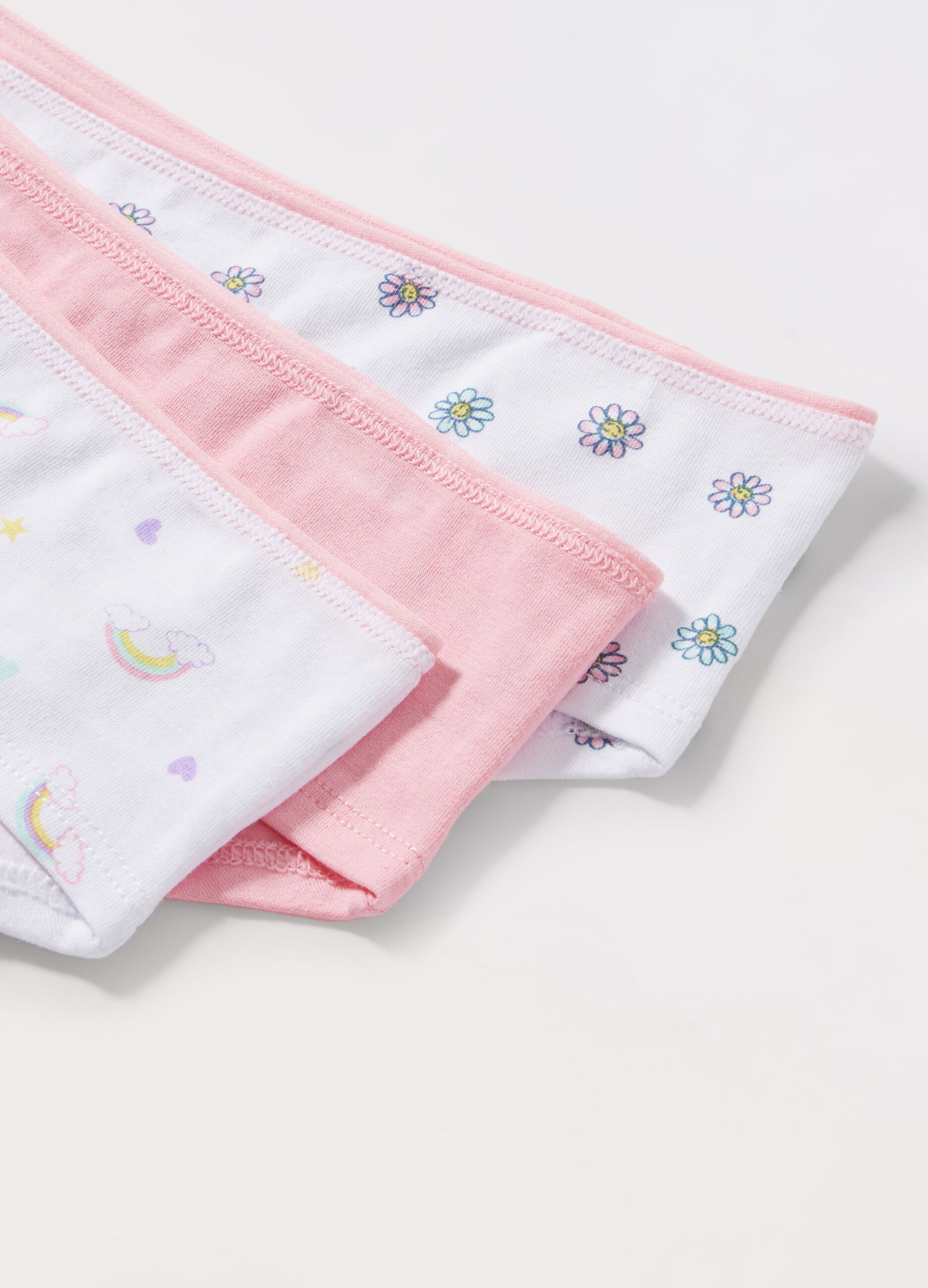Pack 3 culotte multicolor in cotone stretch bambina_1