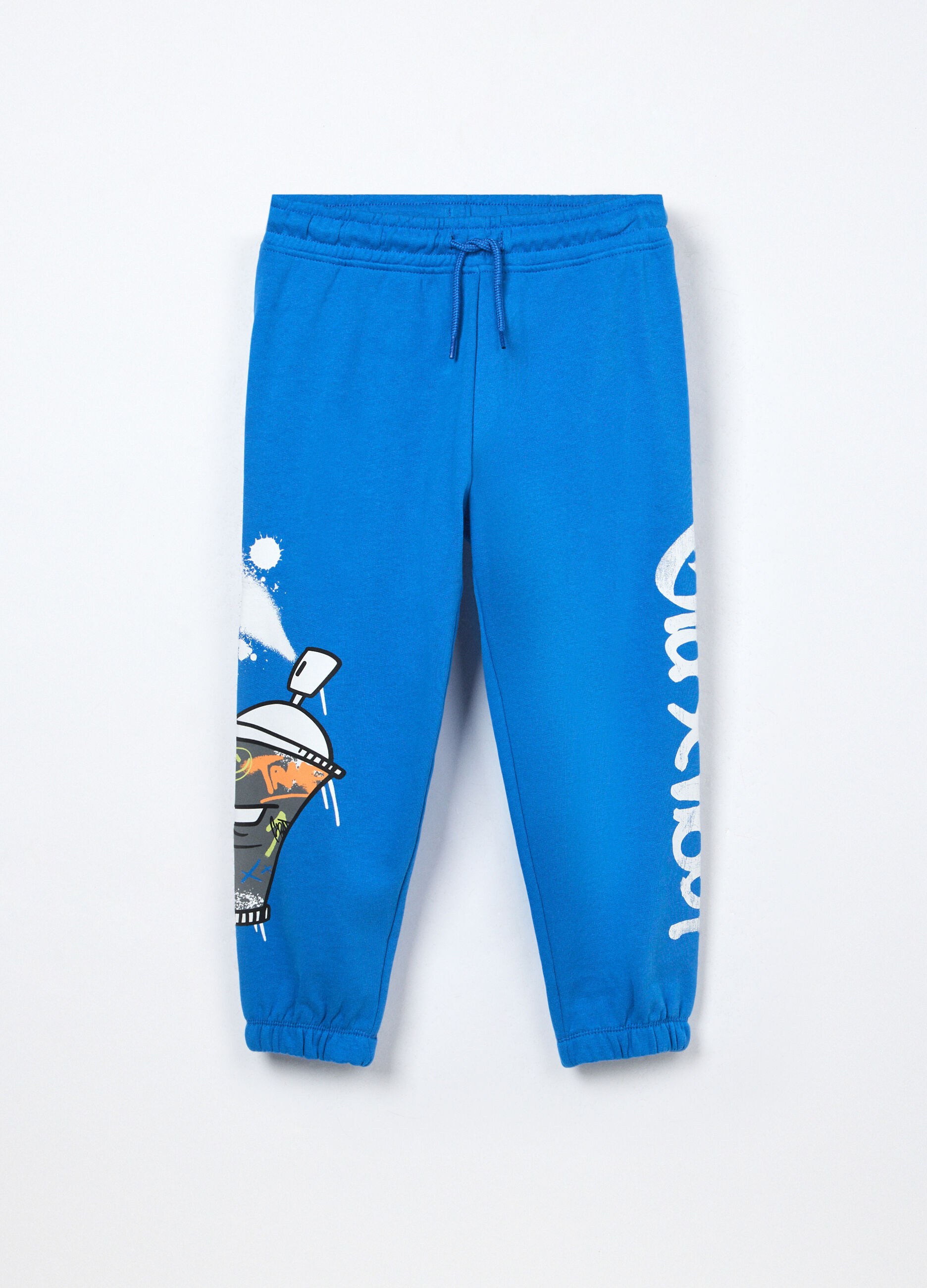 Jogger in french terry di puro cotone bambino_0