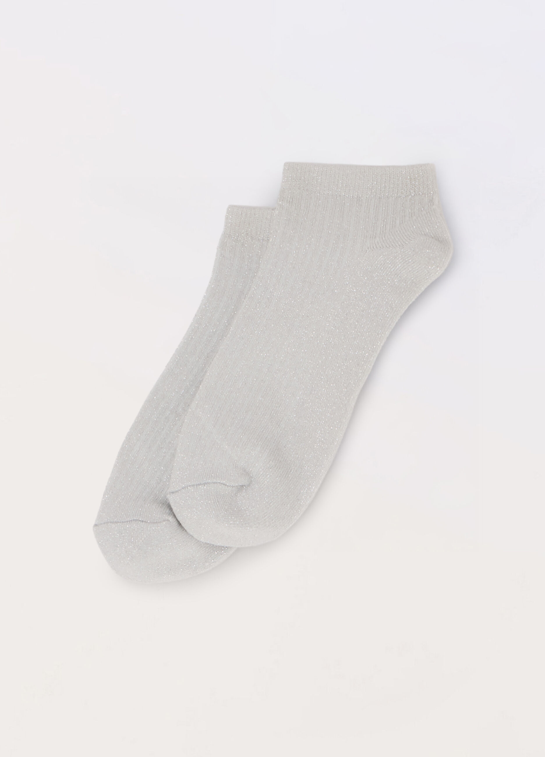 Calze corte in misto cotone e filo lurex donna