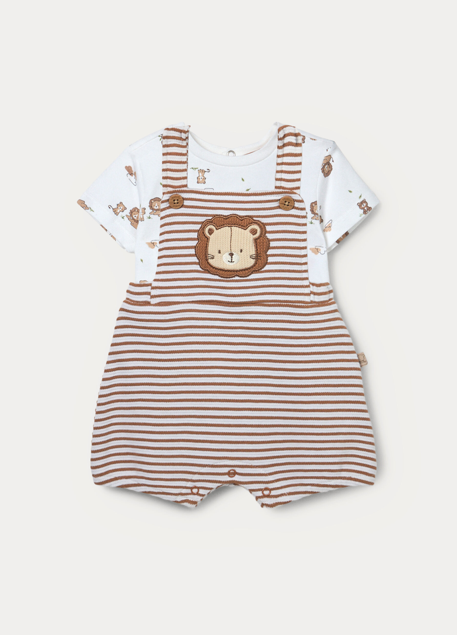 Body-salopette in cotone stretch neonato_0