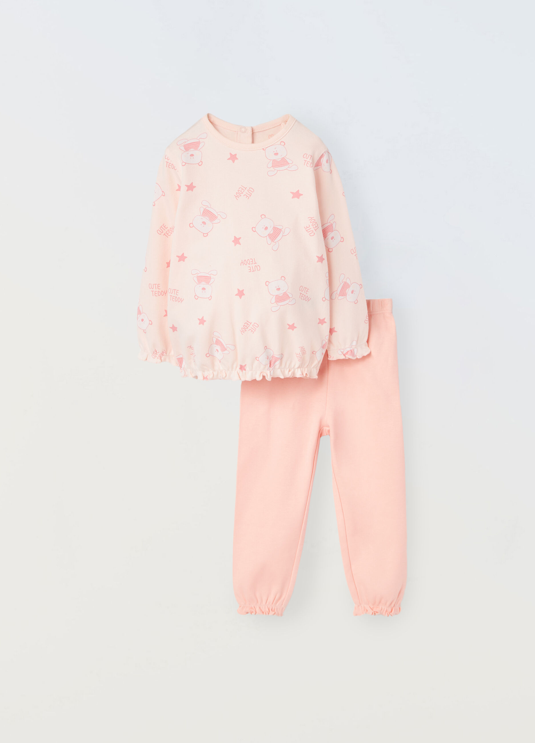 Set pigiama lungo in puro cotone neonata_0