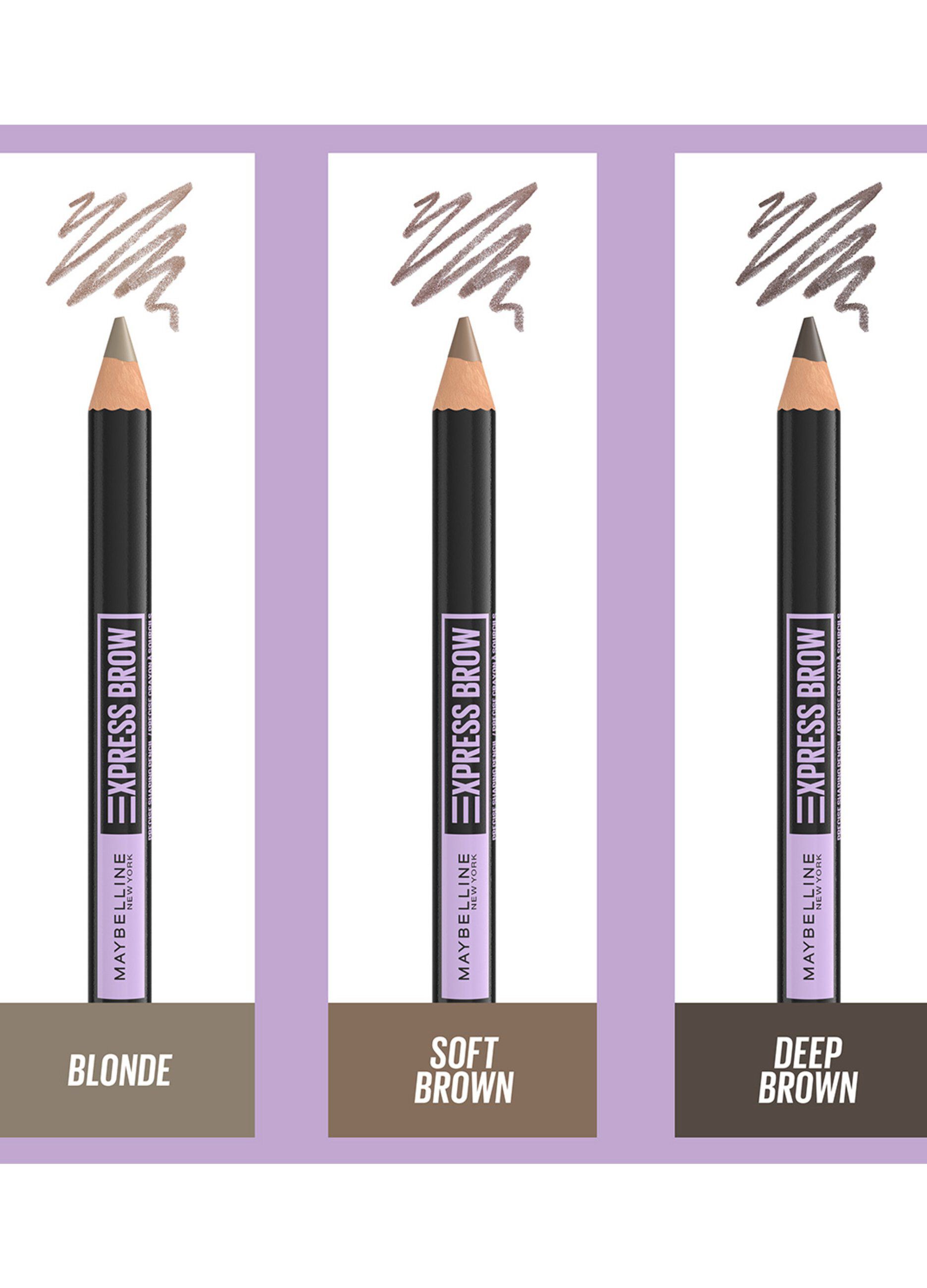 Maybelline New York Express Brows 2-in-1, Matita Ombretto per sopracciglia naturalmente definite, Blonde (02)._4