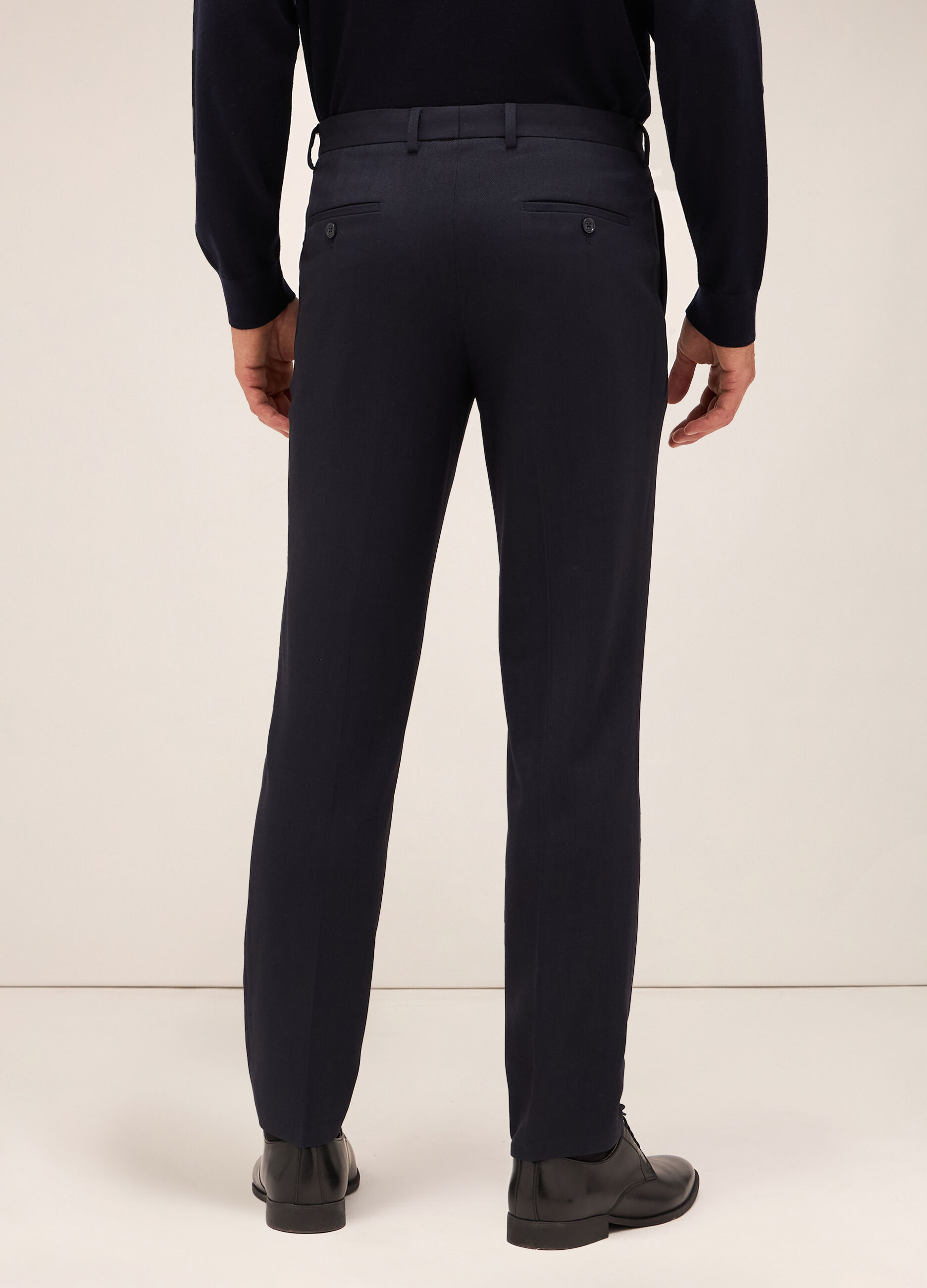 Pantalone slim fit in tessuto stretch uomo_1