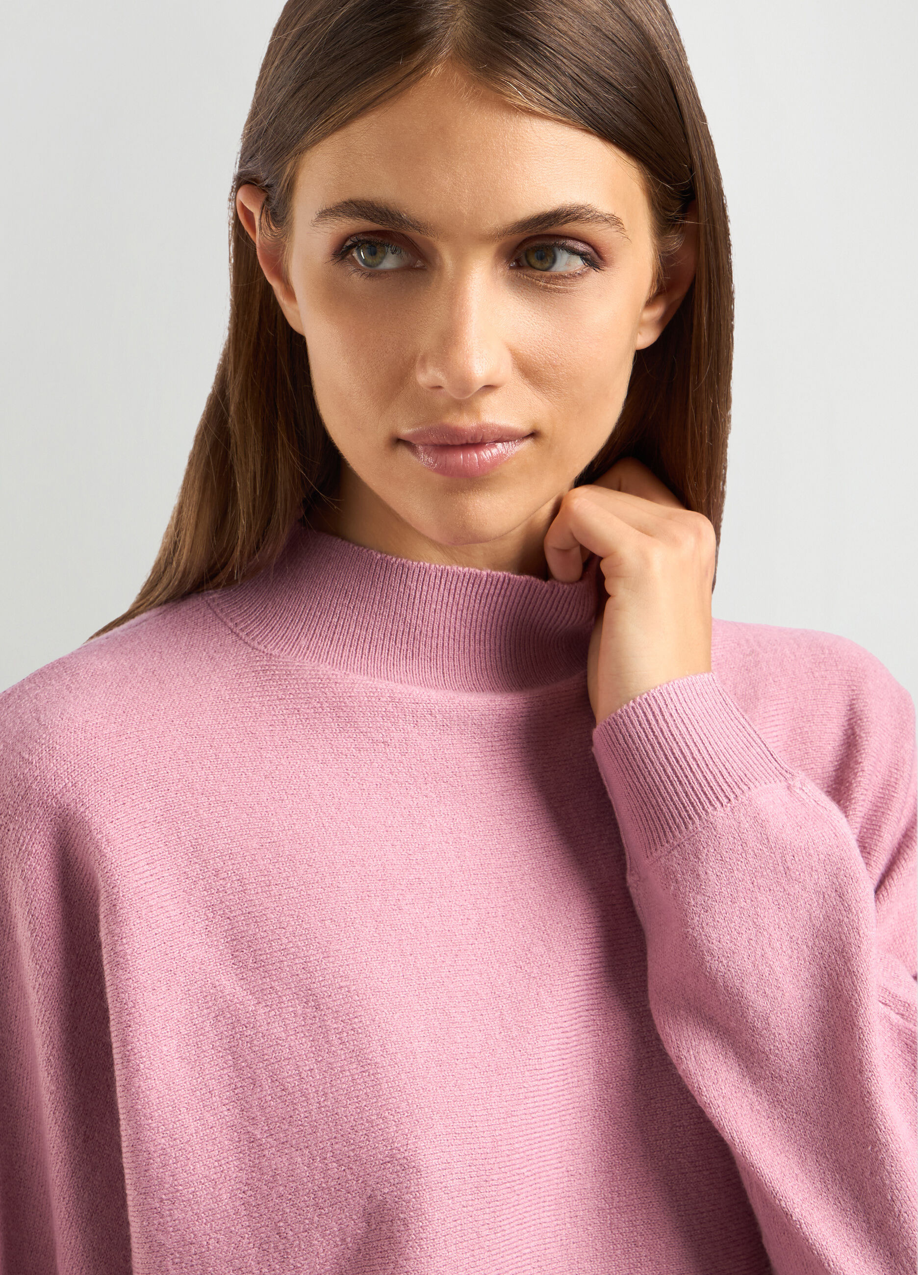 Tricot kimono a collo alto donna_2