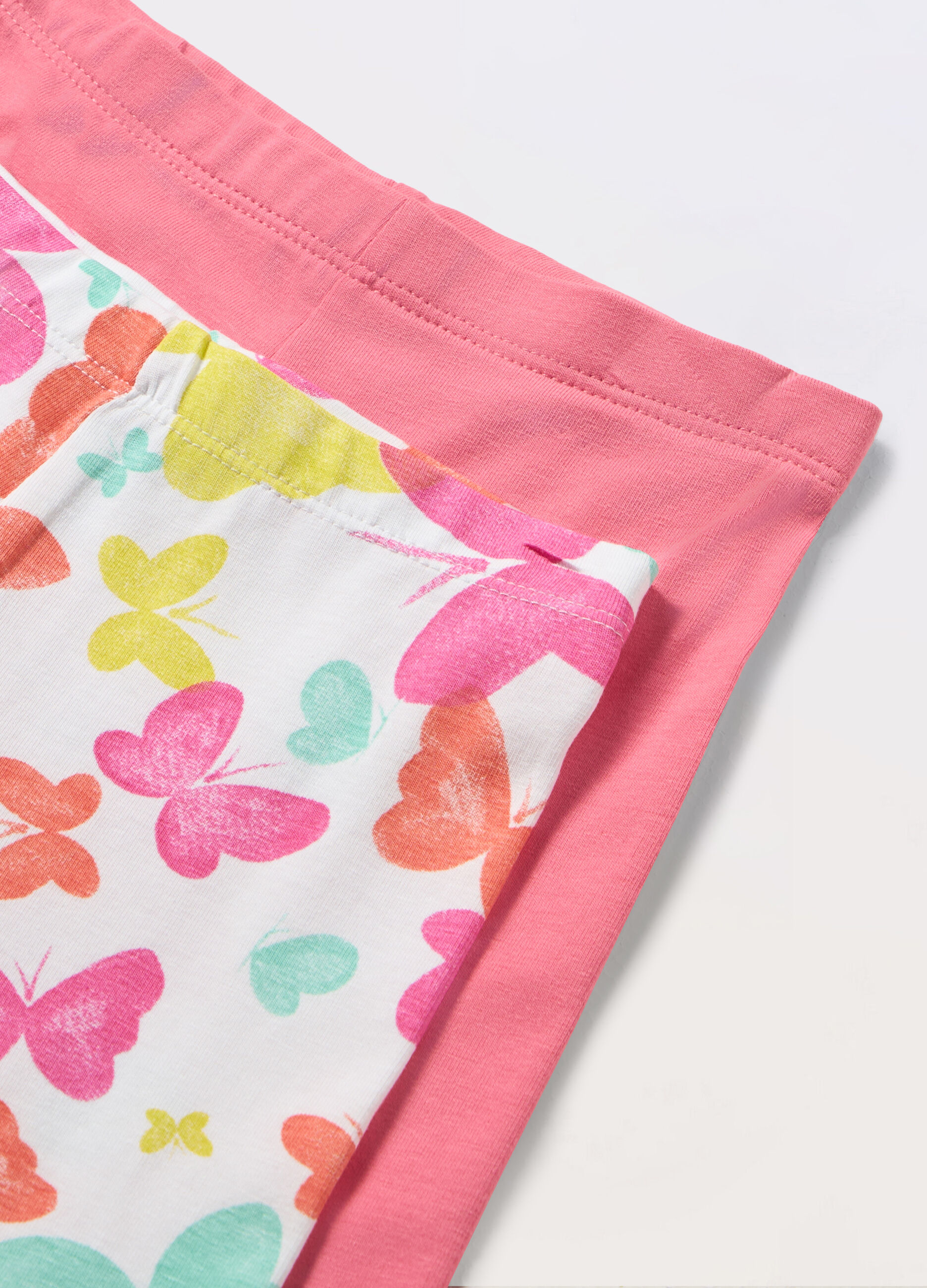 Pack 2 leggings in cotone stretch bambina_1