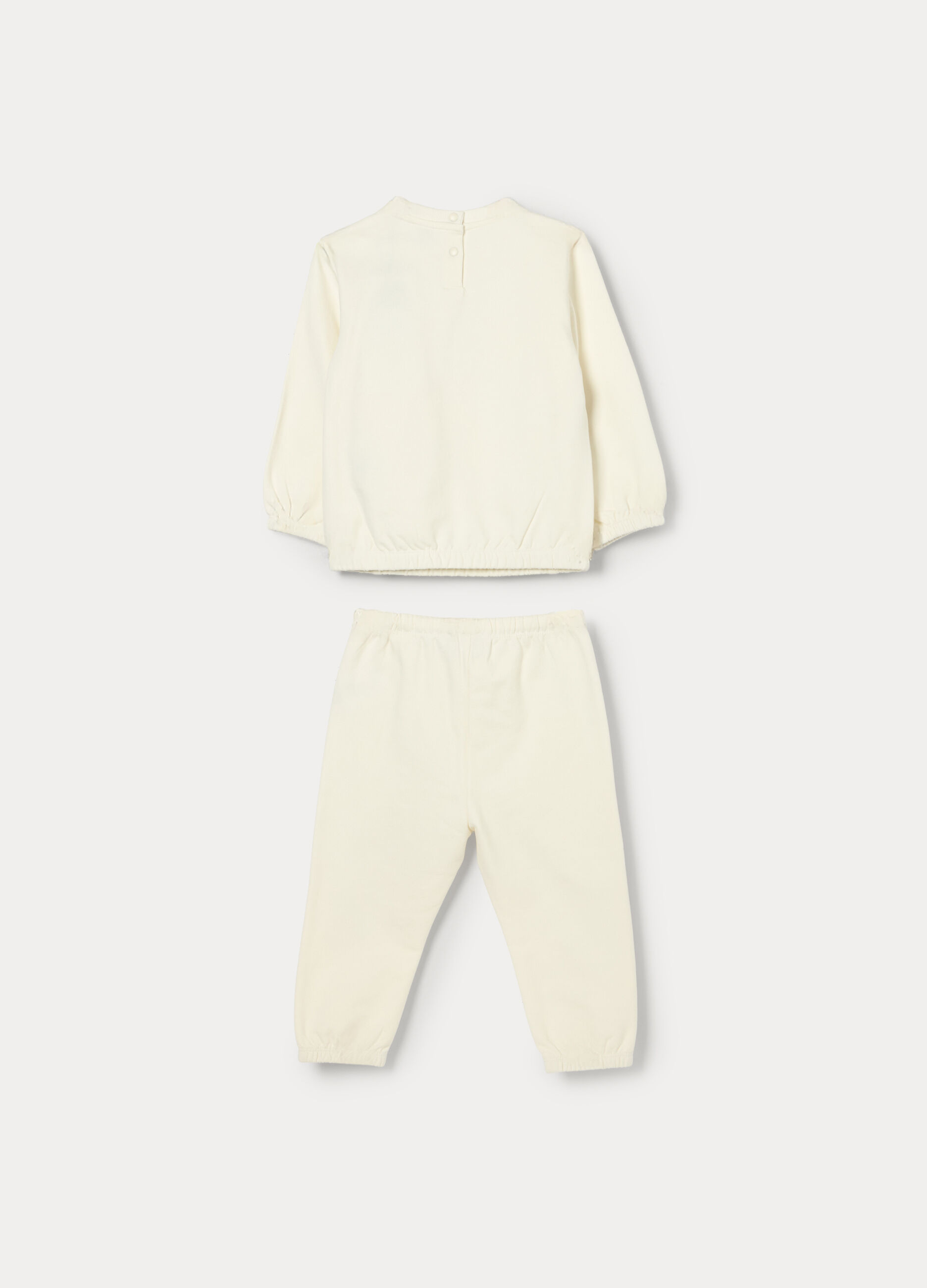 Jogging set Disney in french terry di cotone stretch bimba_1