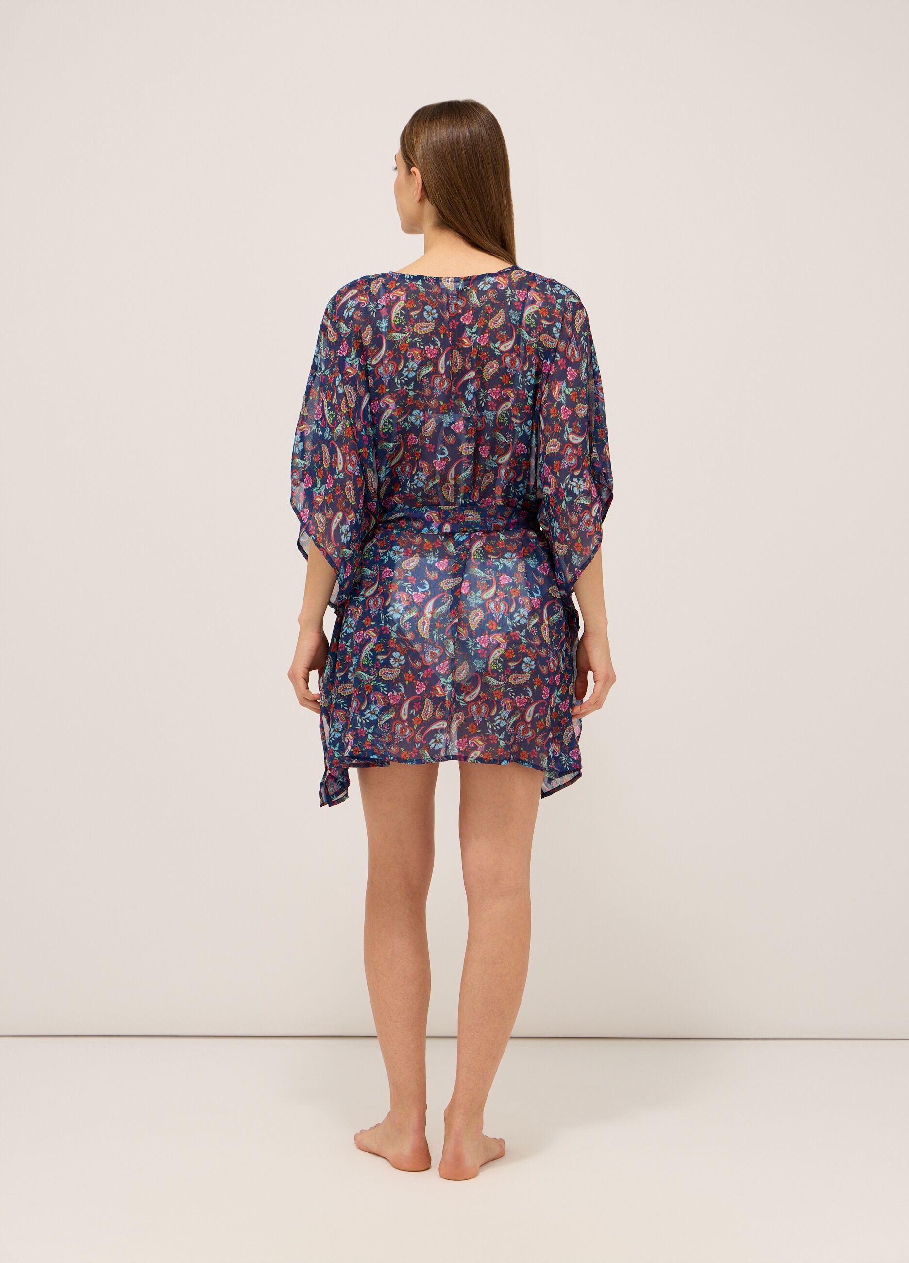 Abito da spiaggia caftano in chiffon donna