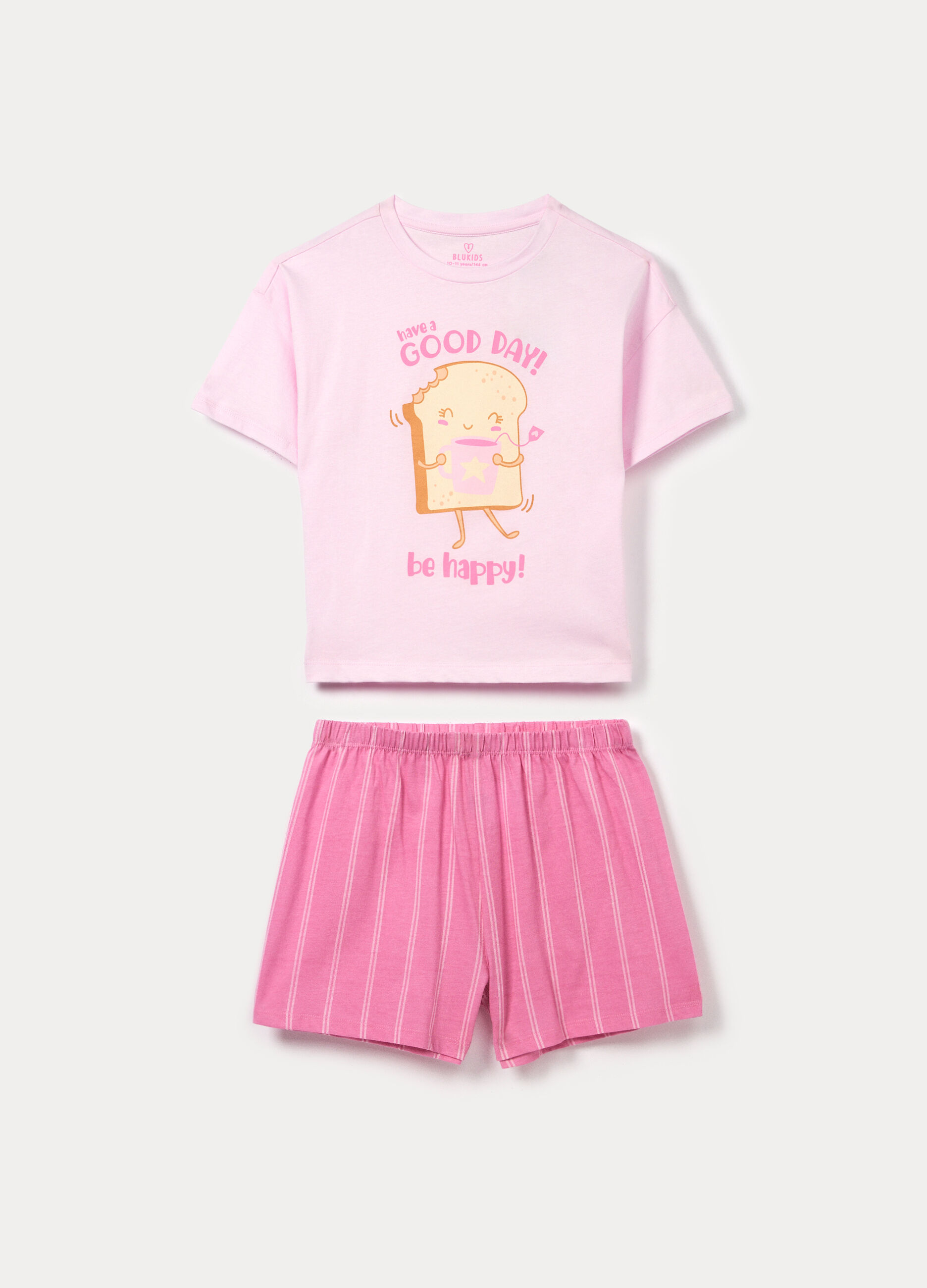 Set pigiama corto in jersey di puro cotone _0