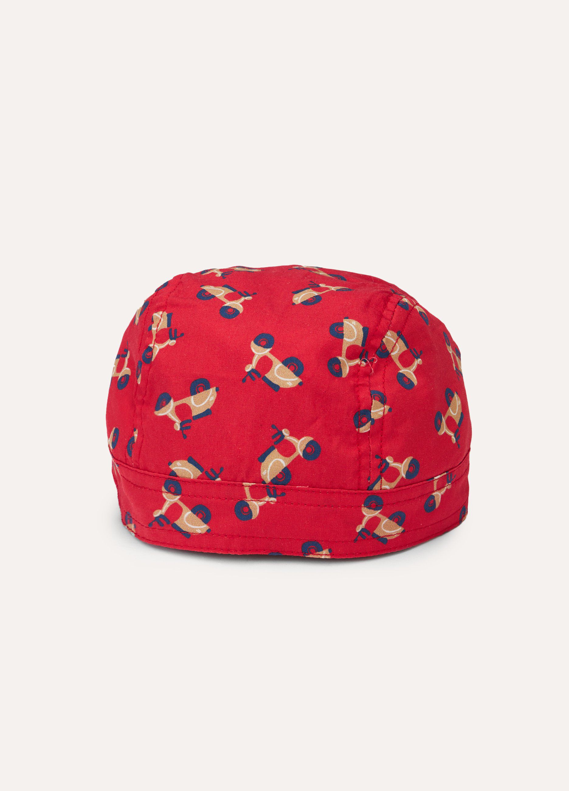 Bandana con stampa in puro cotone neonato_0