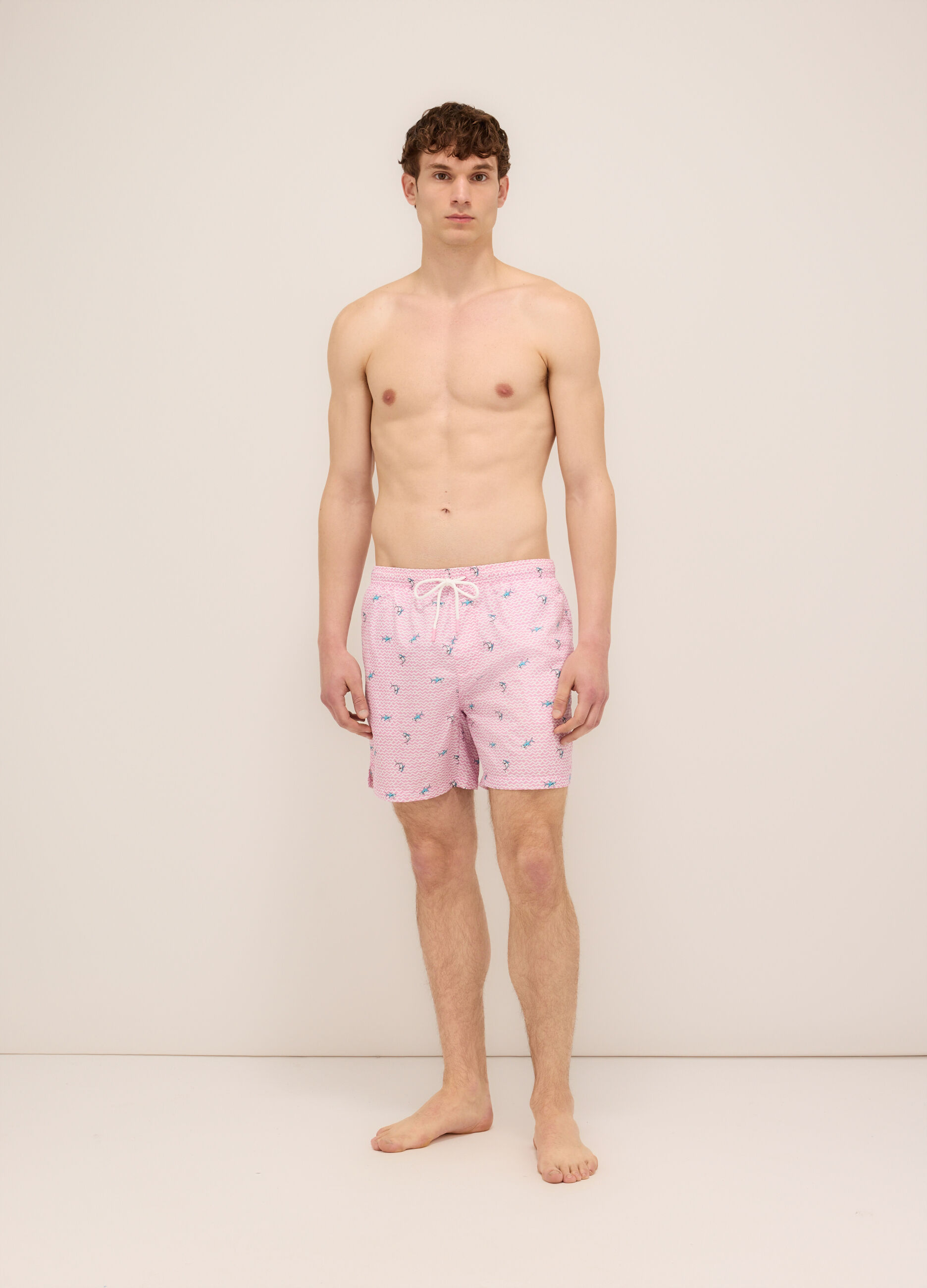 Boxer mare con stampa uomo_0