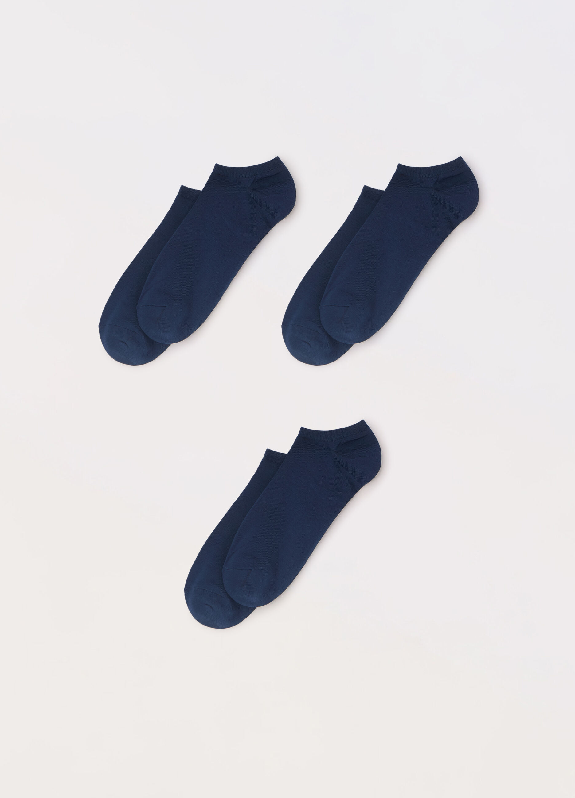 3 pack calzini sneaker in cotone stretch tinta unita_0