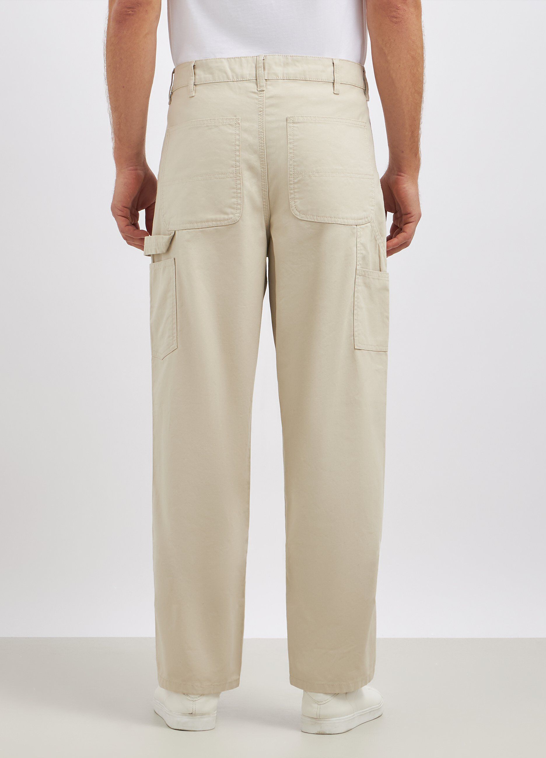 Pantaloni cargo in puro cotone uomo_1