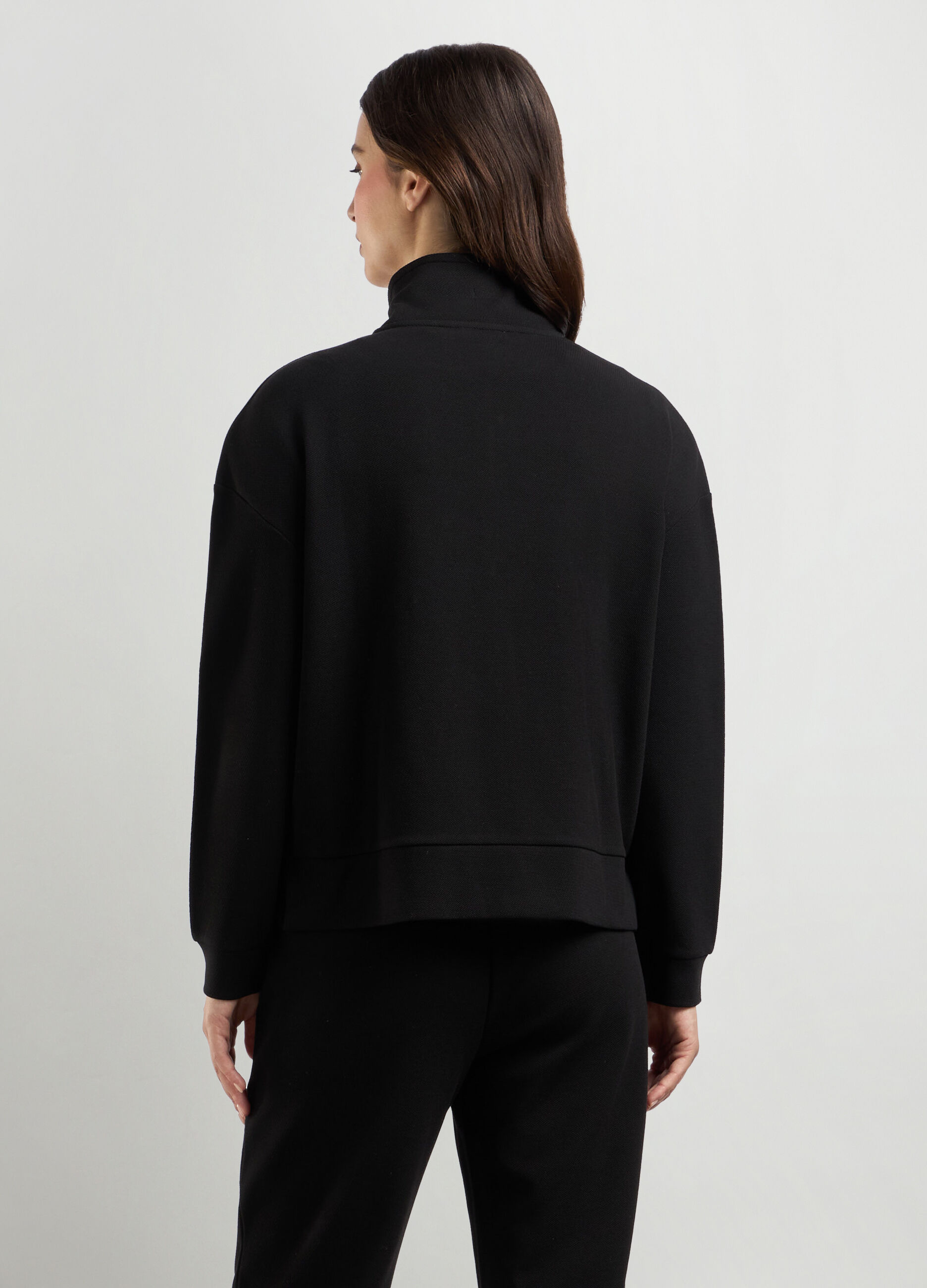 Felpa piquet misto viscosa stretch donna_1