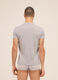 T-shirt collo a V in puro cotone uomo_1
