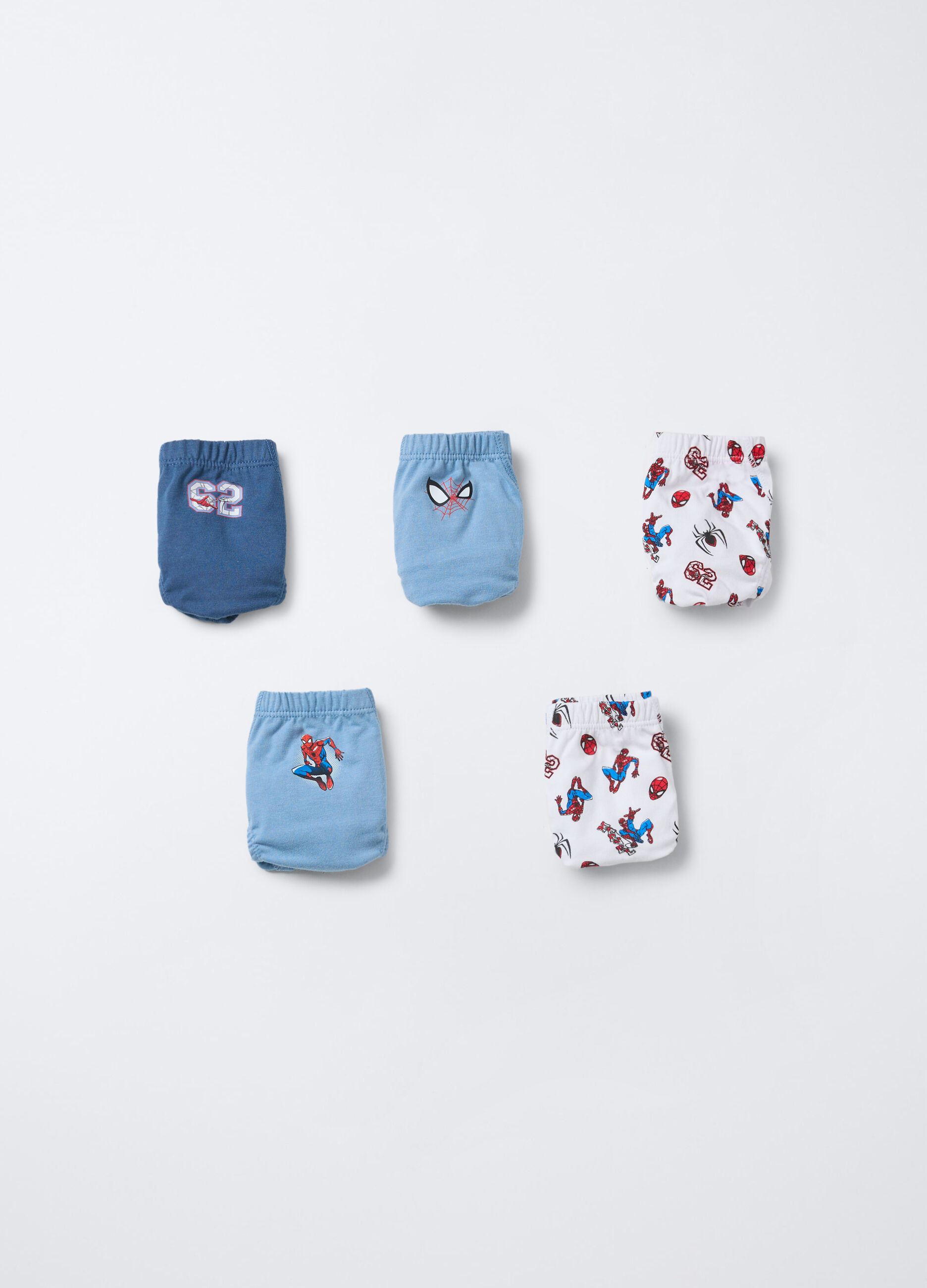 Pack 5 slip Marvel in jersey di cotone stretch bambino_0