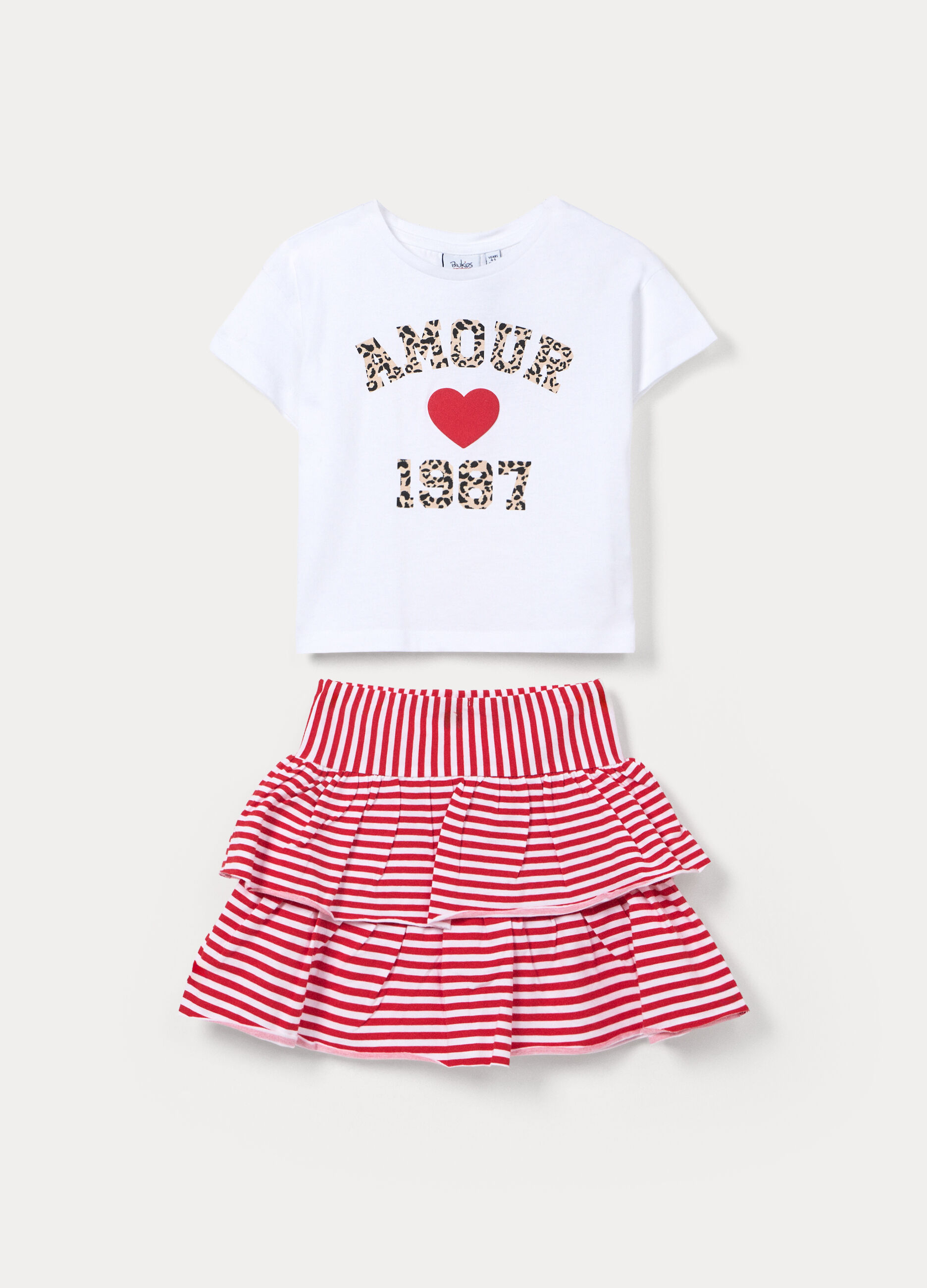 Jogging set in jersey di puro cotone bambina_0