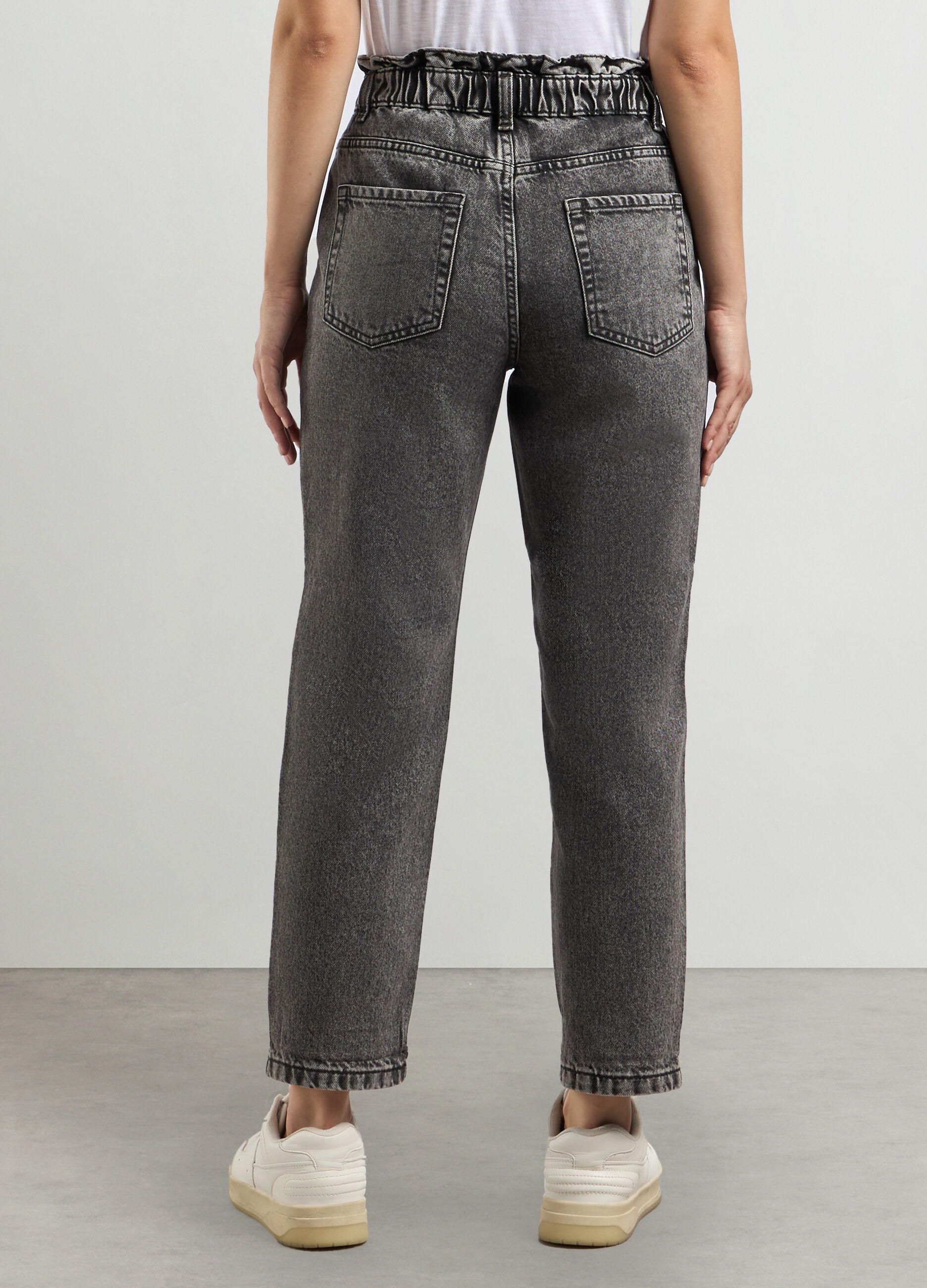 Pantaloni in denim di puro cotone donna_1