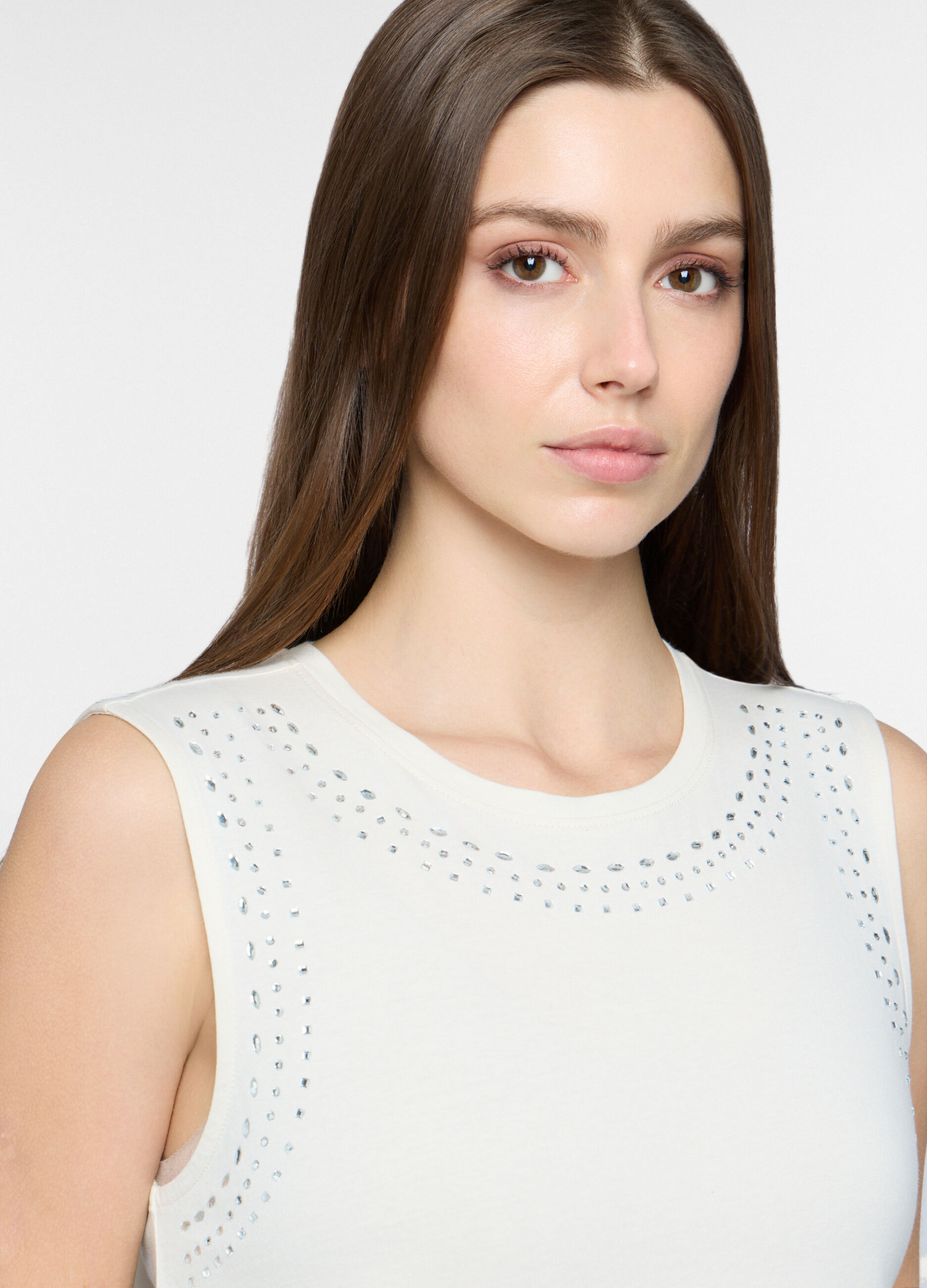 Canotta girocollo in jersey donna_2