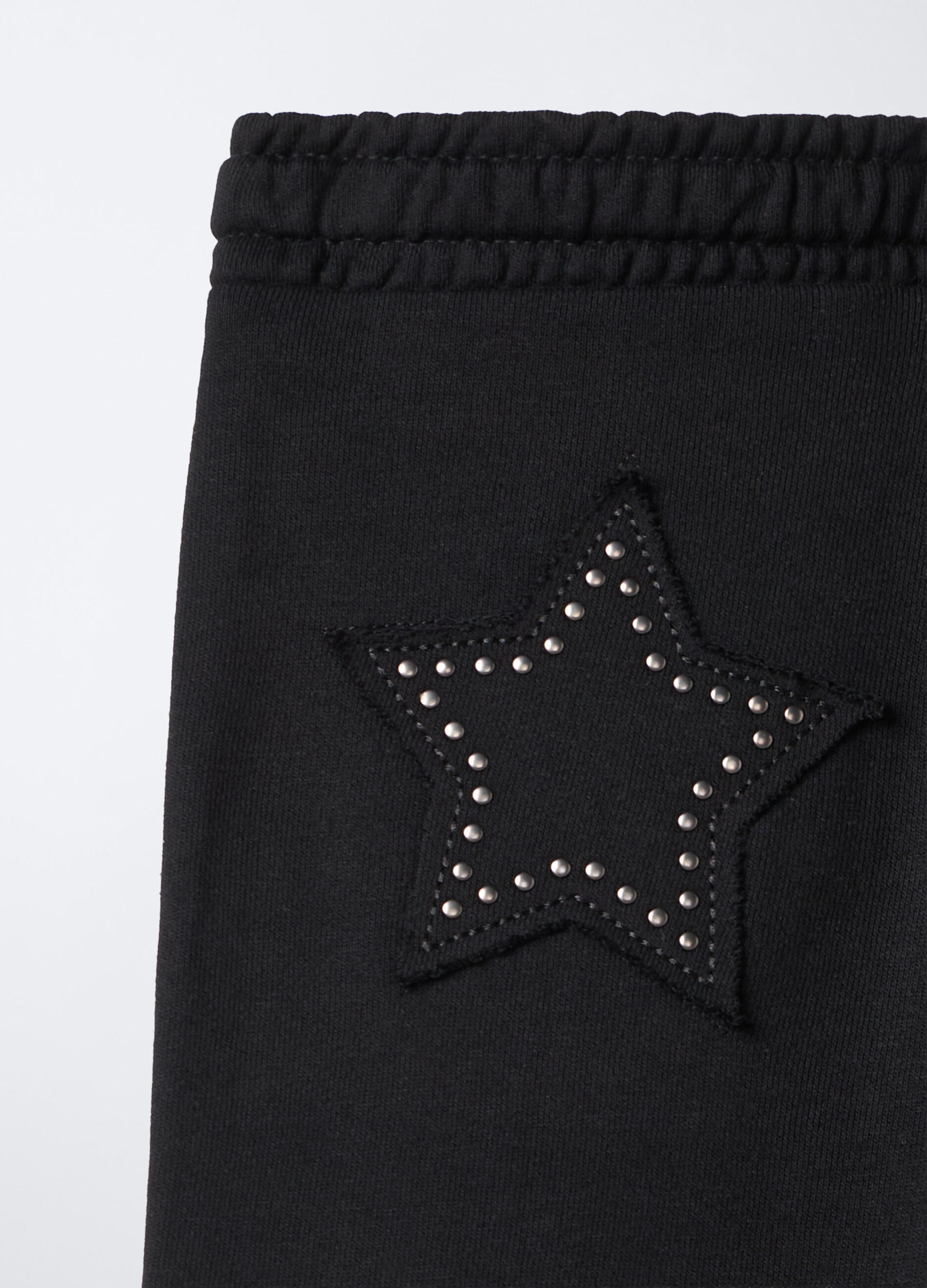 Jogger in misto cotone garzato Flare Fit ragazza_2