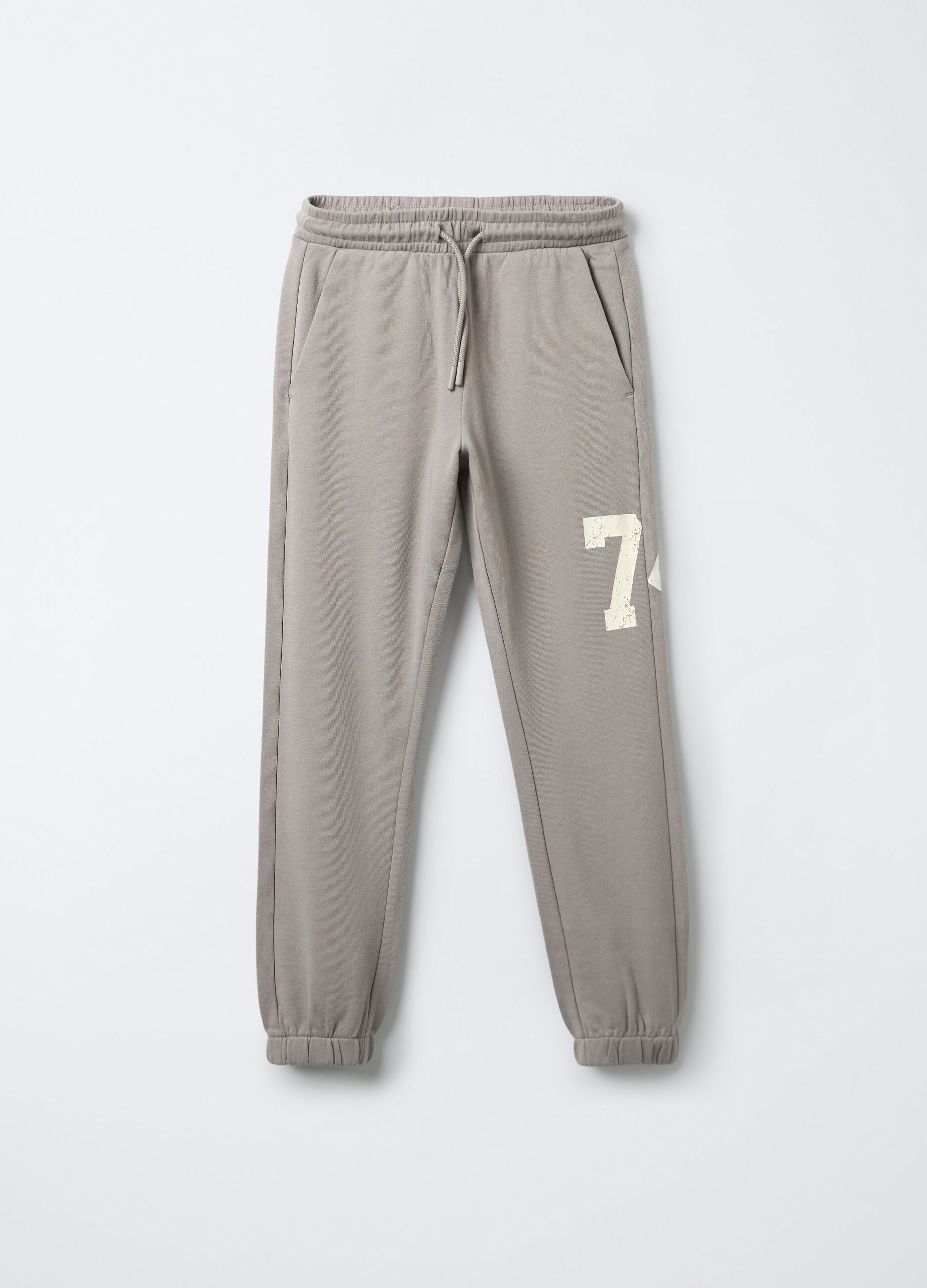 Jogger in puro cotone garzato Fit Regular ragazzo_0