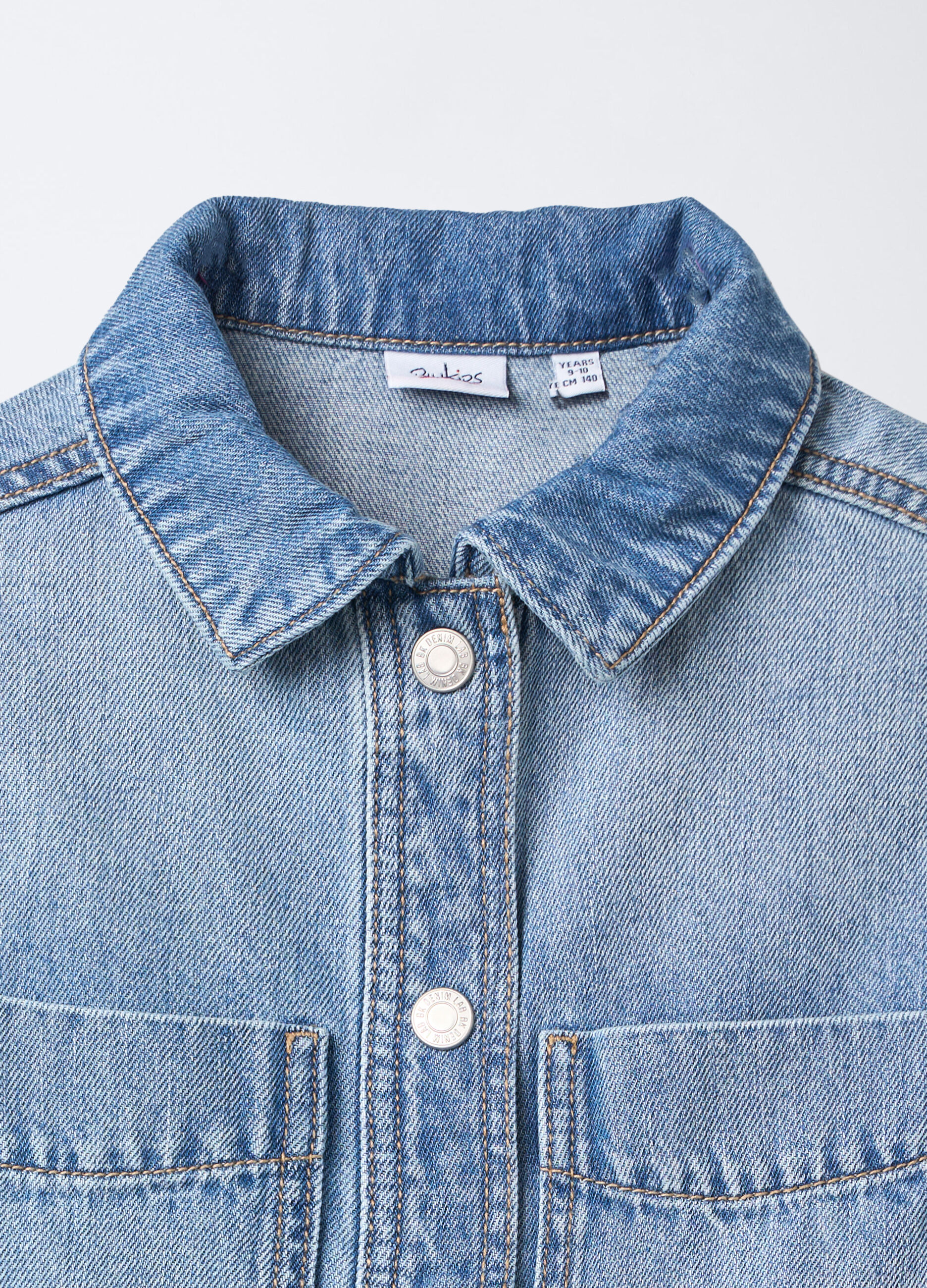 Giacca-camicia in denim di cotone misto viscosa Fit Over ragazza_2
