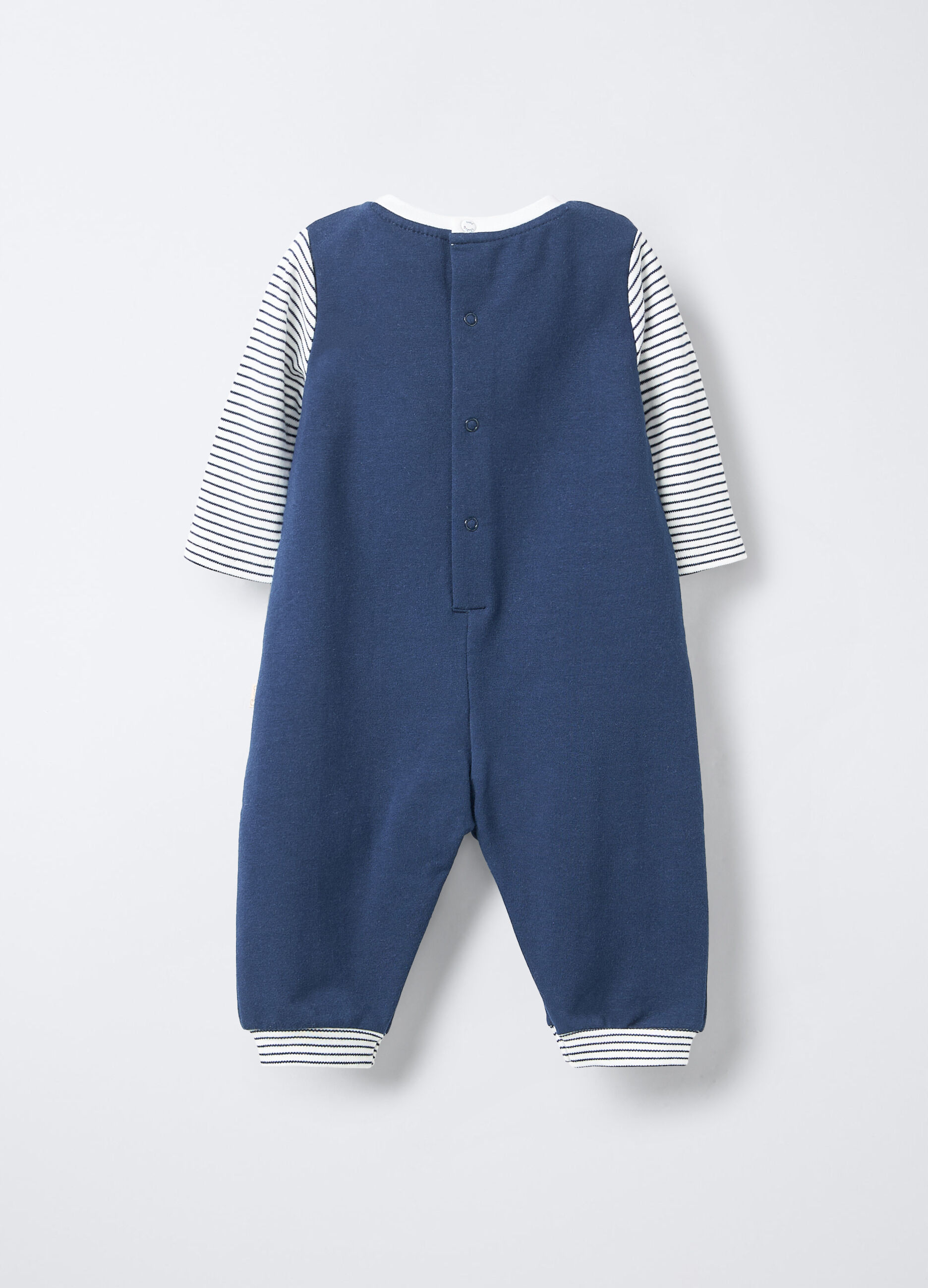 Tutina in felpa di cotone stretch neonato_1