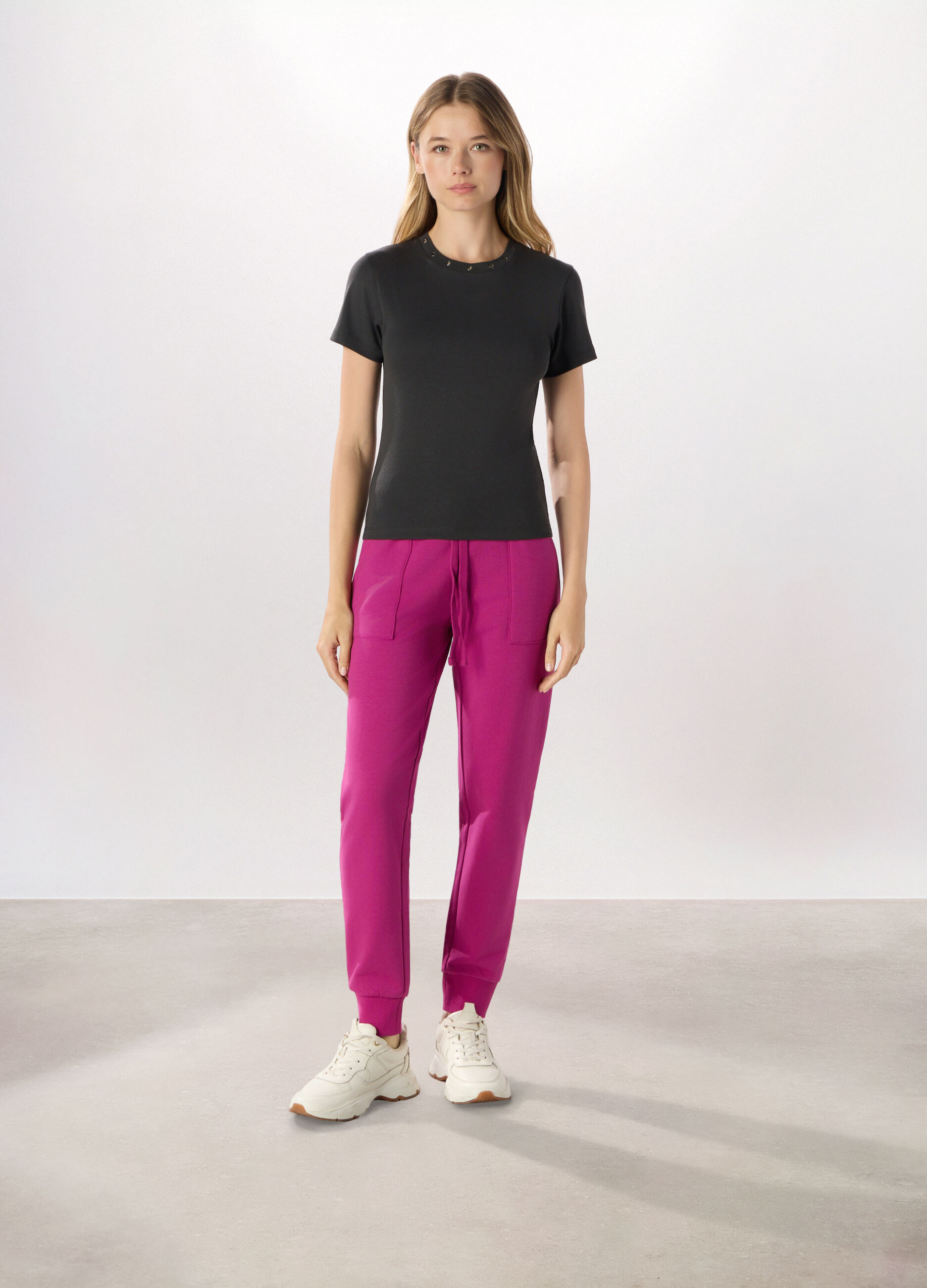 Jogger misto cotone fleece Holistic fitness donna_0