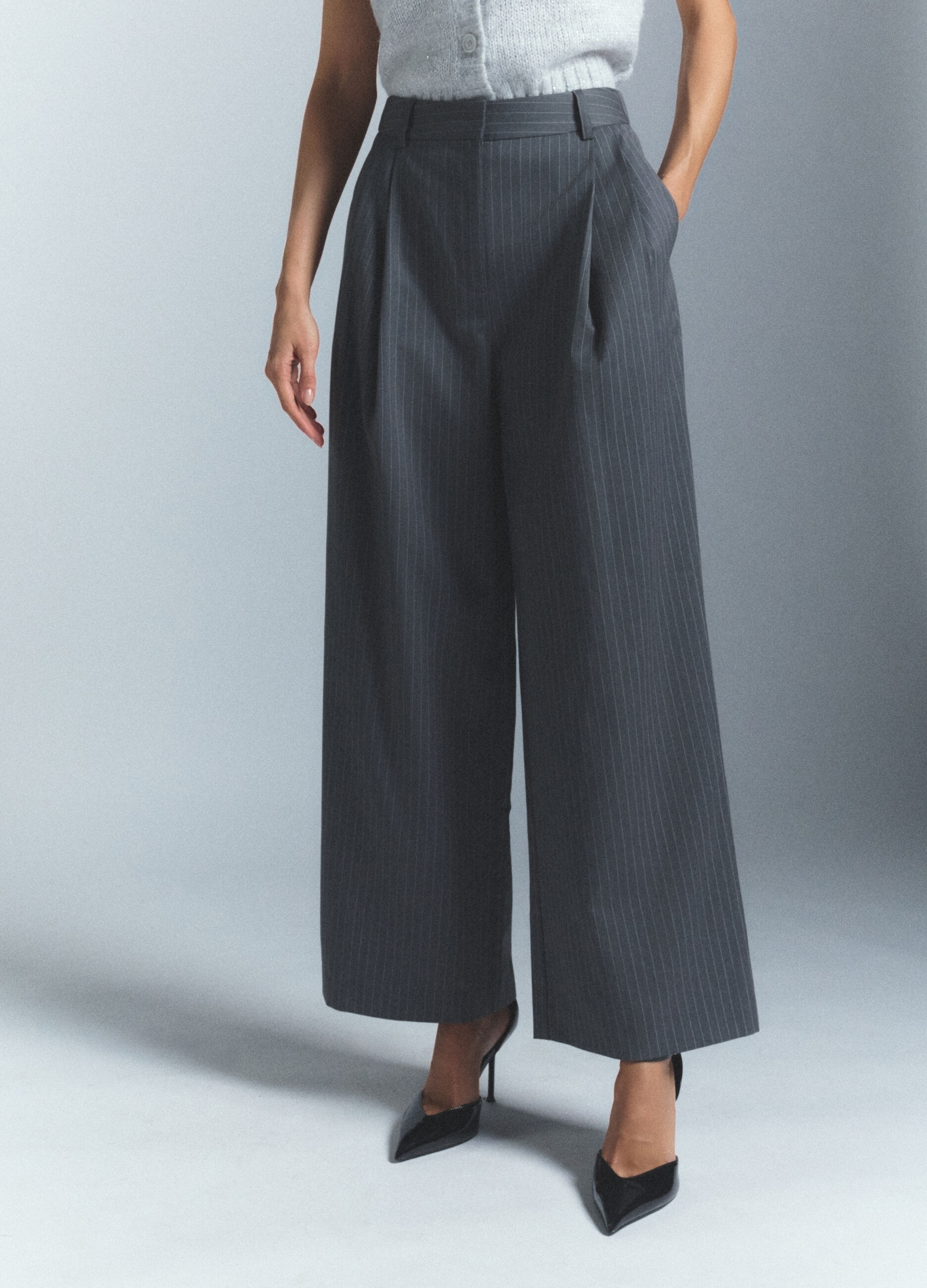 Pantaloni Palazzo Formal Fit misto lana donna_1