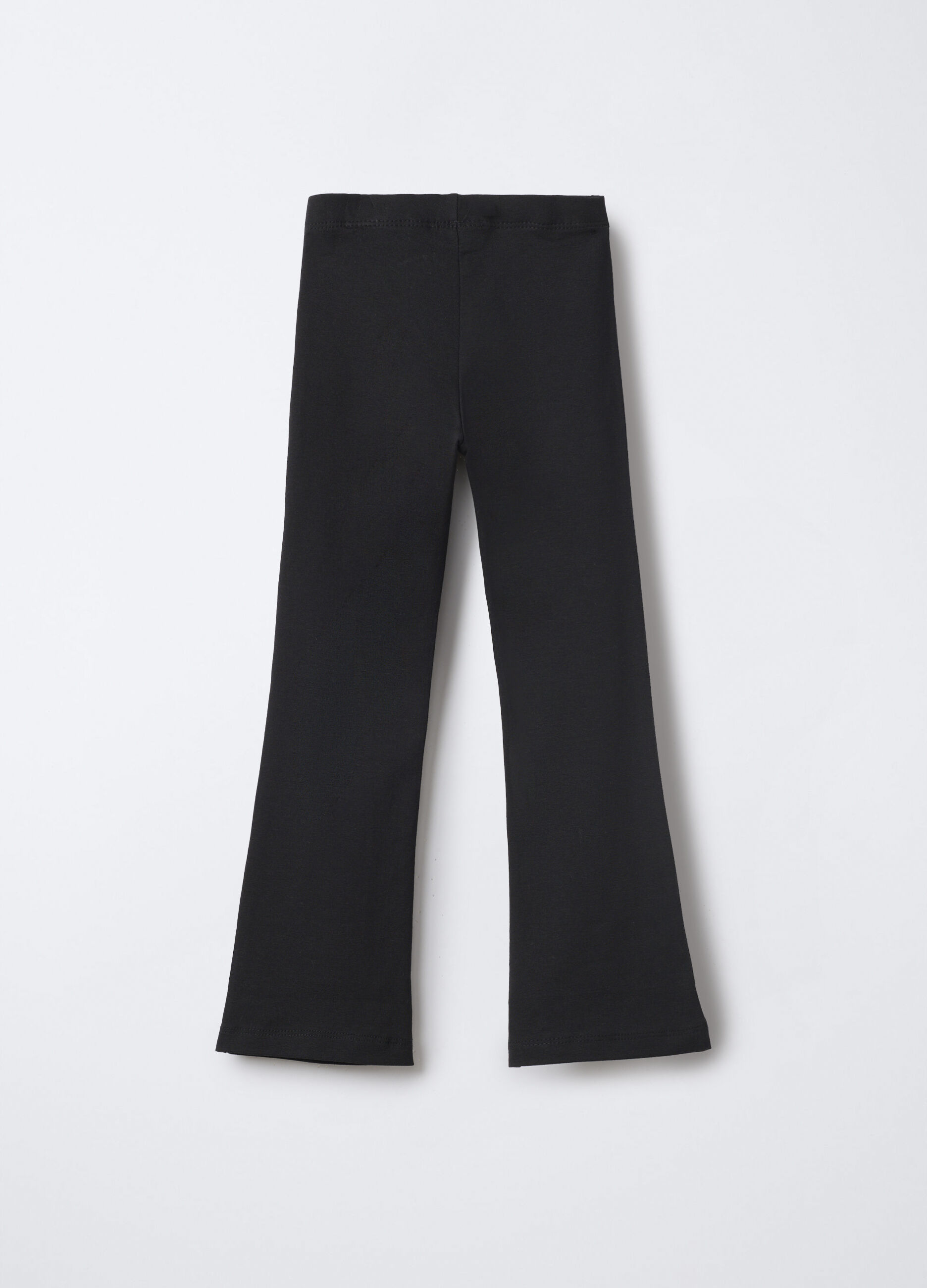 Leggings in jersey di cotone stretch Flare Fit bambina_1