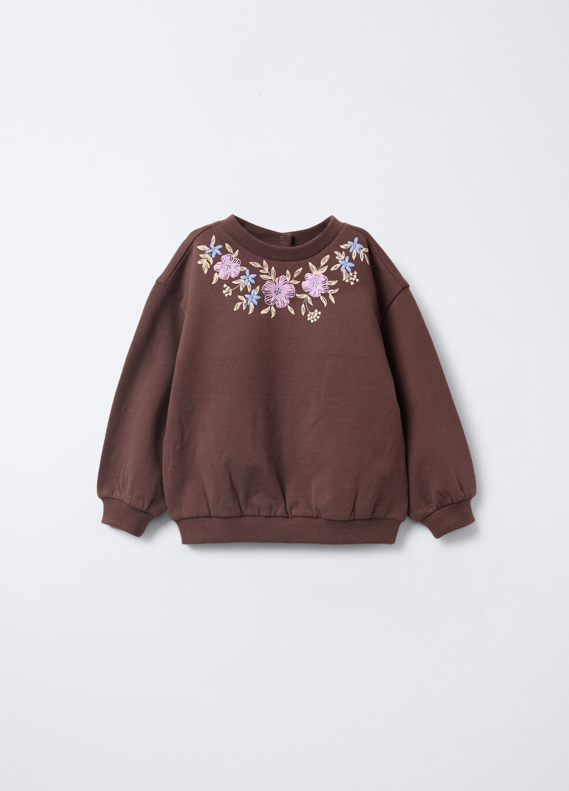 Felpa in cotone stretch Fit Over bimba_0