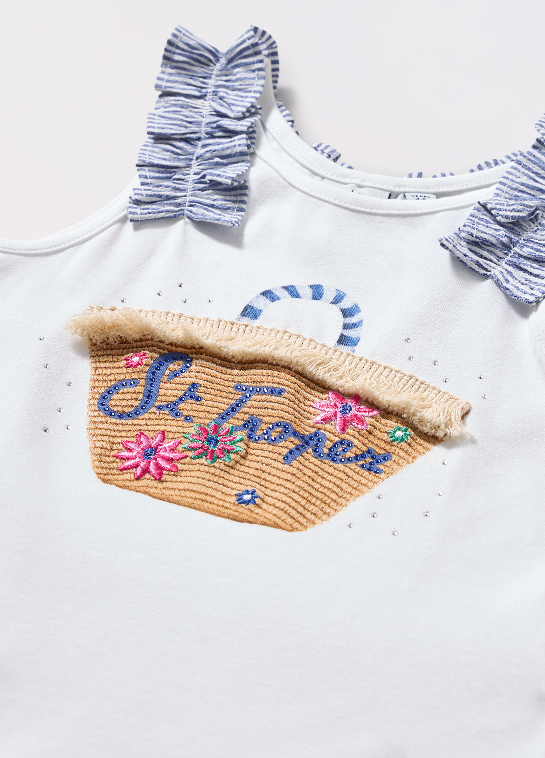 Canotta in jersey di cotone stretch bambina_1