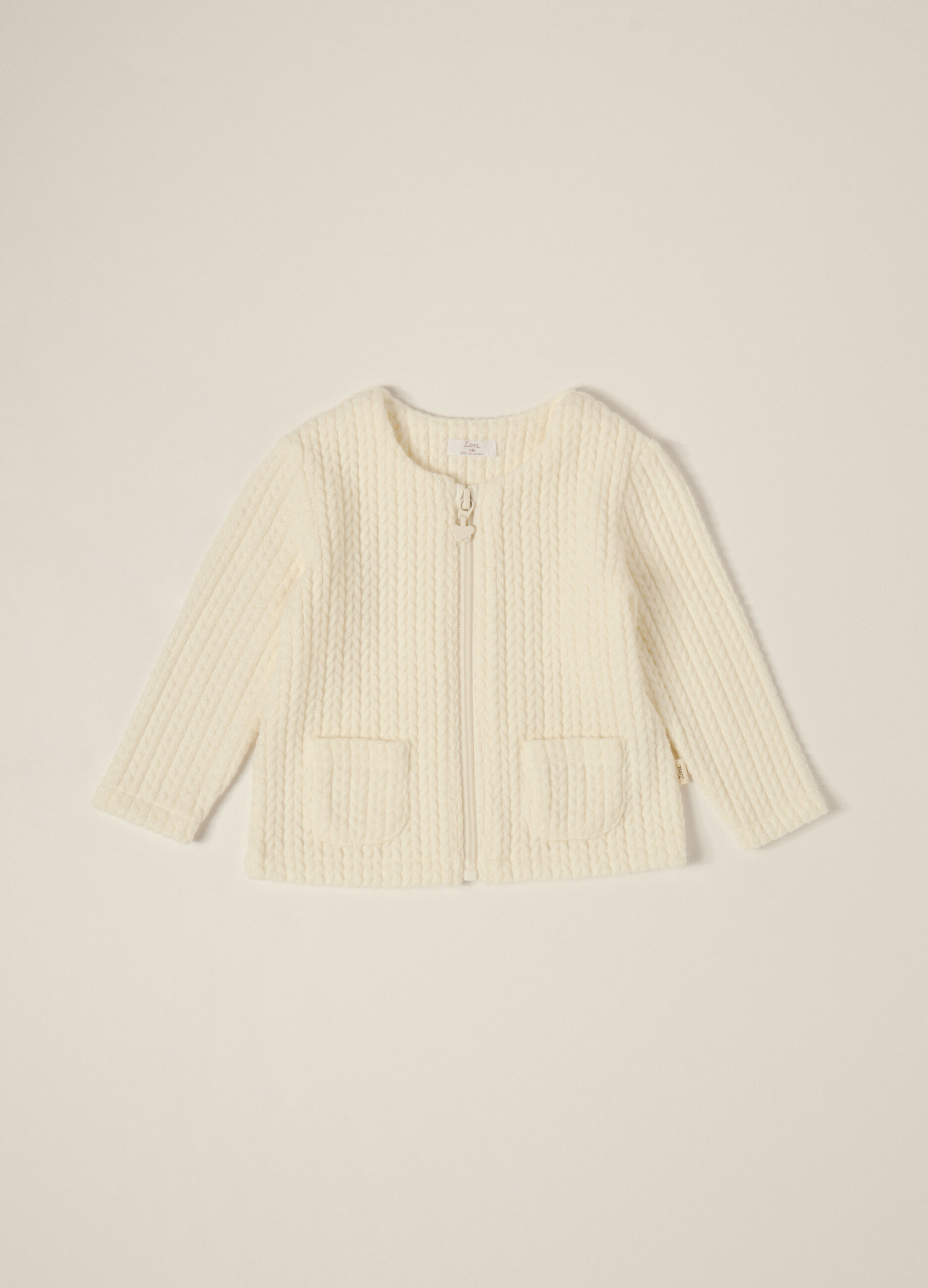 Cardigan bianco per neonato_0